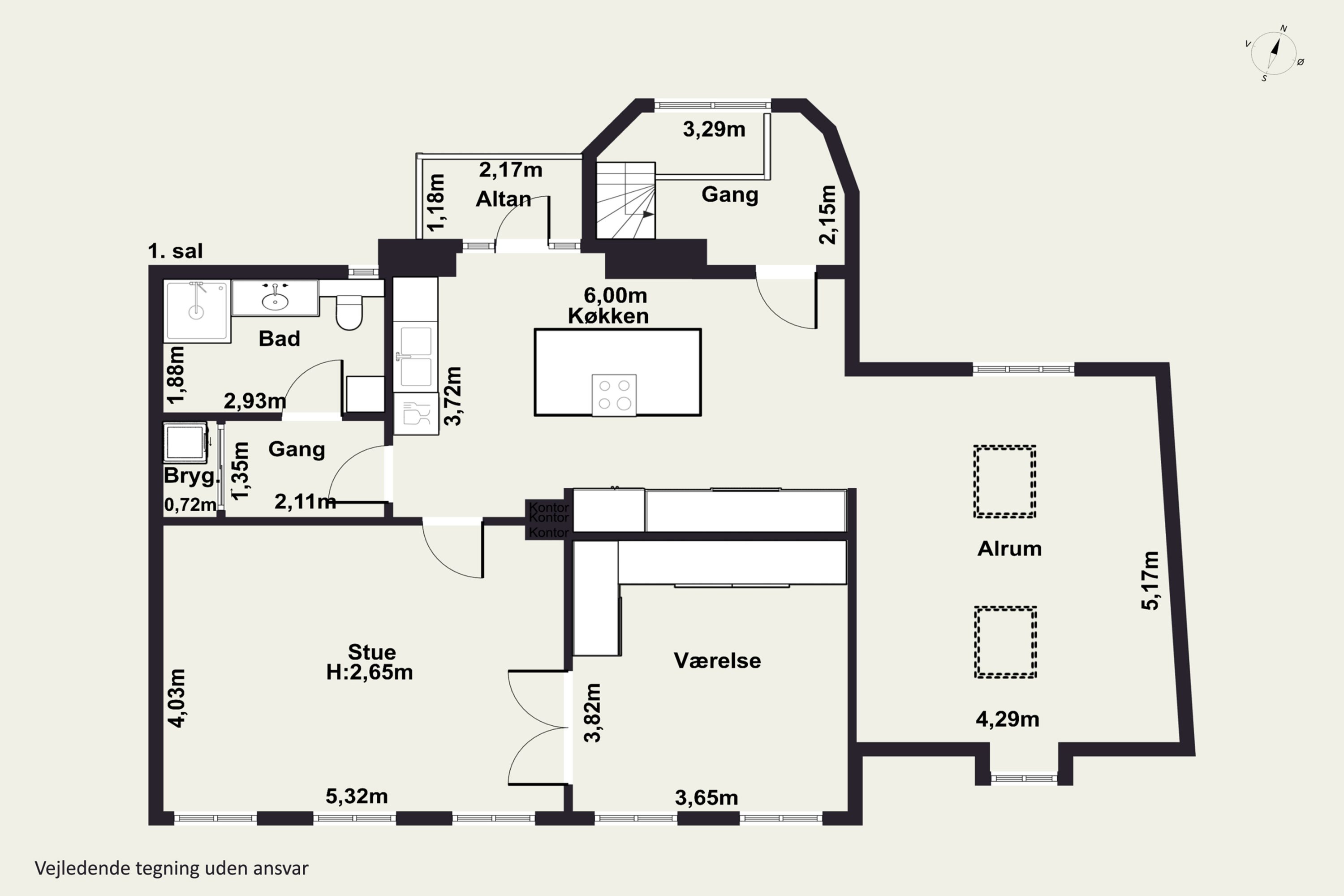 Plantegninger billede af Djalma Lunds Gård 1, 4000 Roskilde