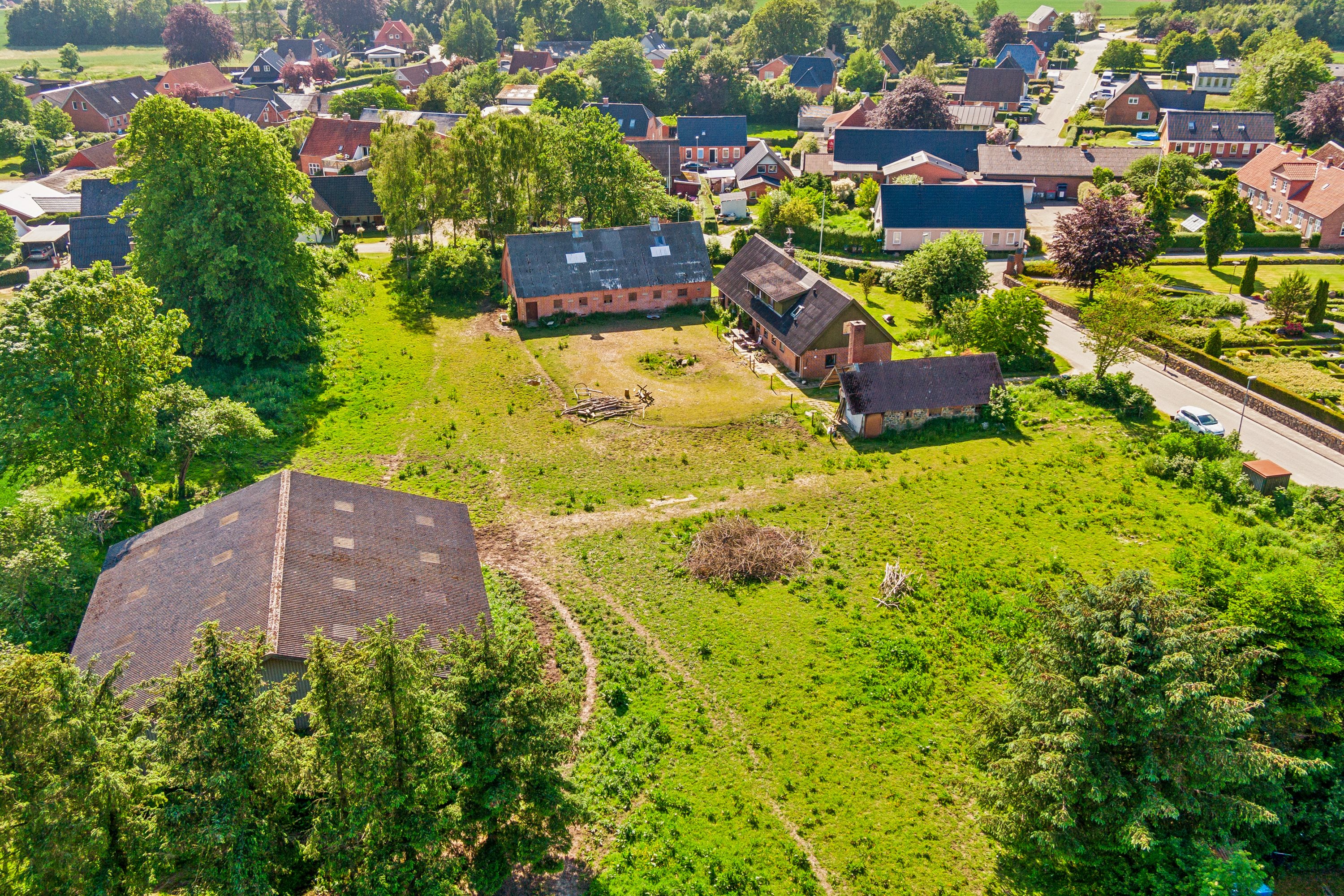 Fremhævet luftfoto billede i fuldskærmstilstand. Billede af Kragelundvej 6, Hvorslev, 8860 Ulstrup