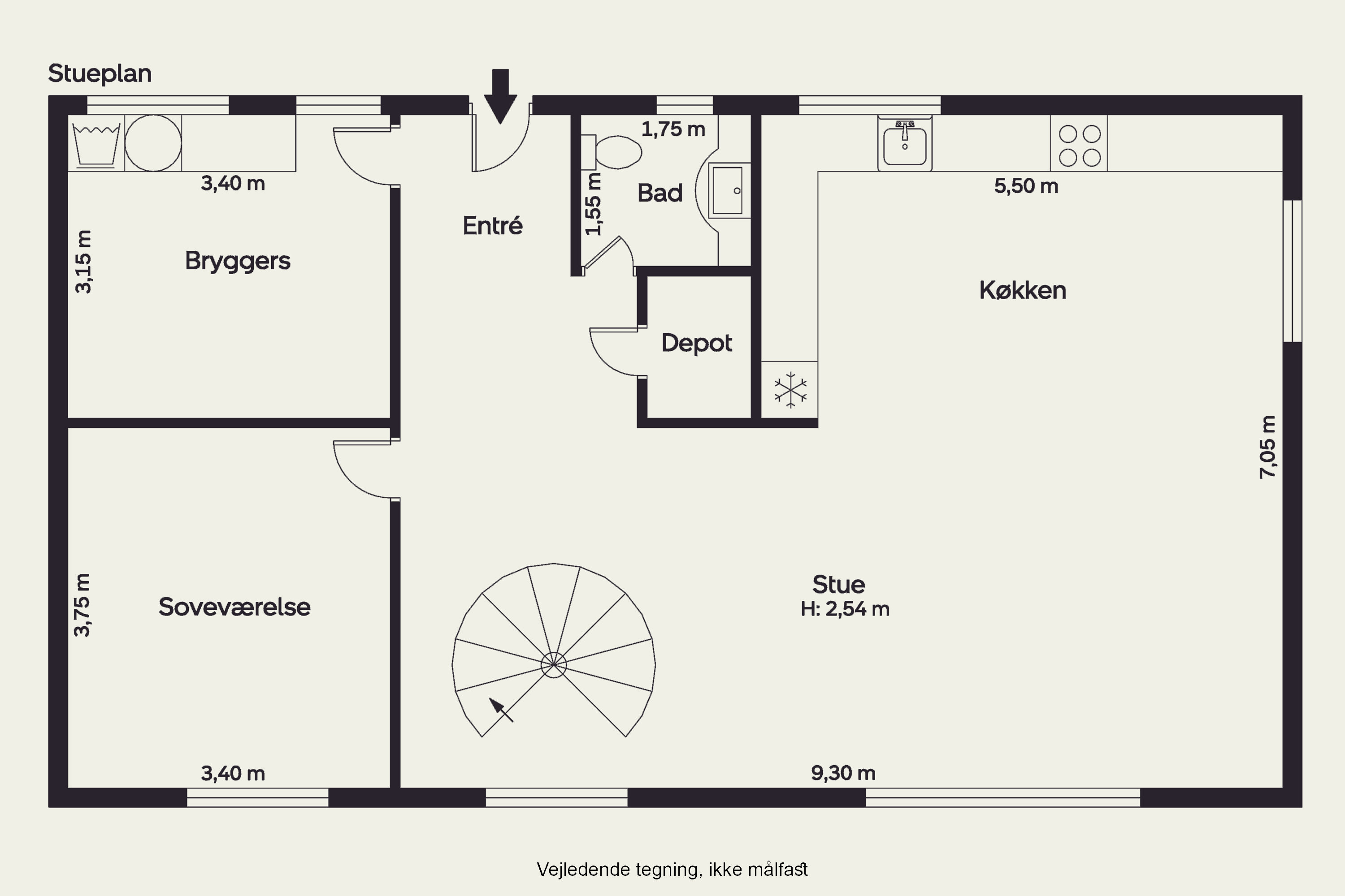 Plantegninger billede af Kornstykket 14, 2791 Dragør