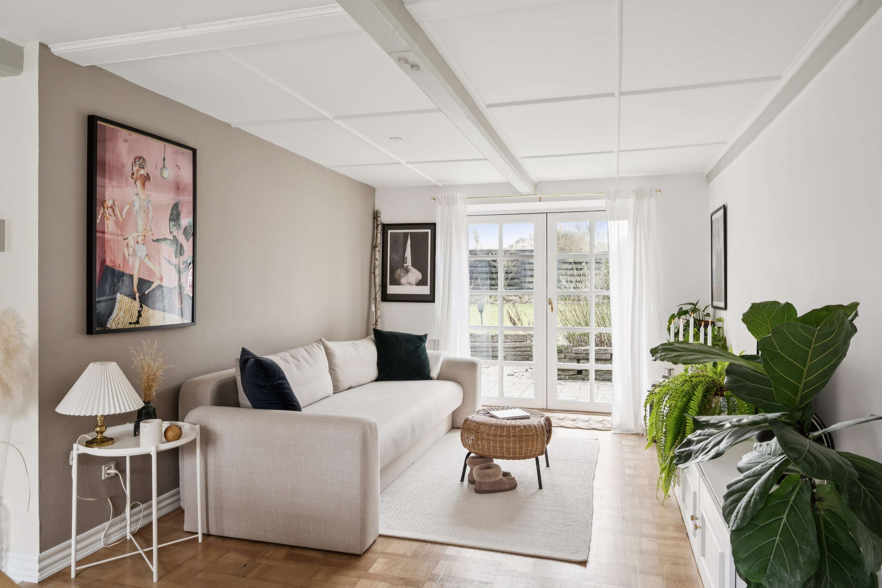 Fremhævet stue billede i fuldskærmstilstand. Billede af Algade 9, Grundfør, 8382 Hinnerup