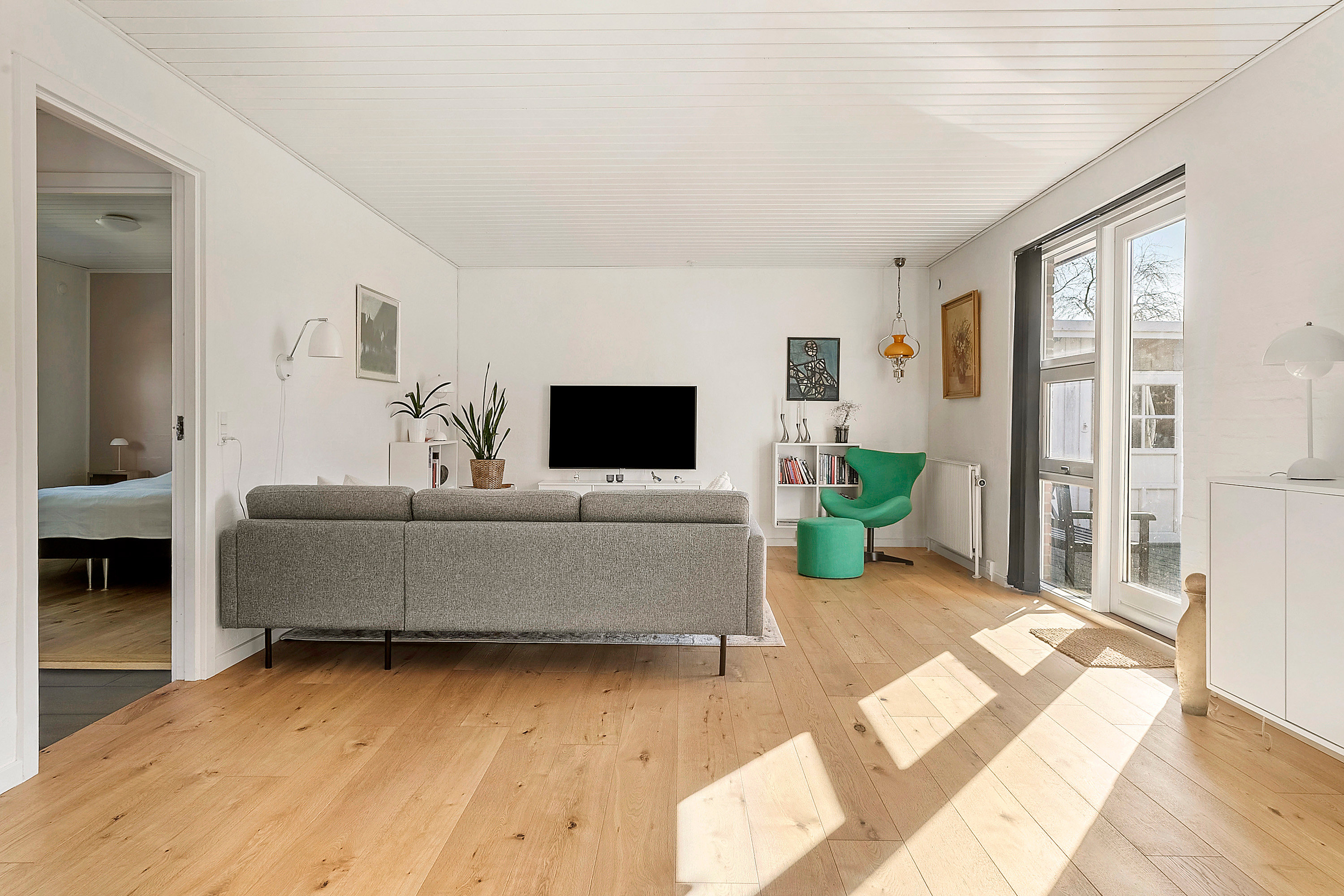 Fremhævet stue billede i fuldskærmstilstand. Billede af Brådhusvej 19, 8700 Horsens