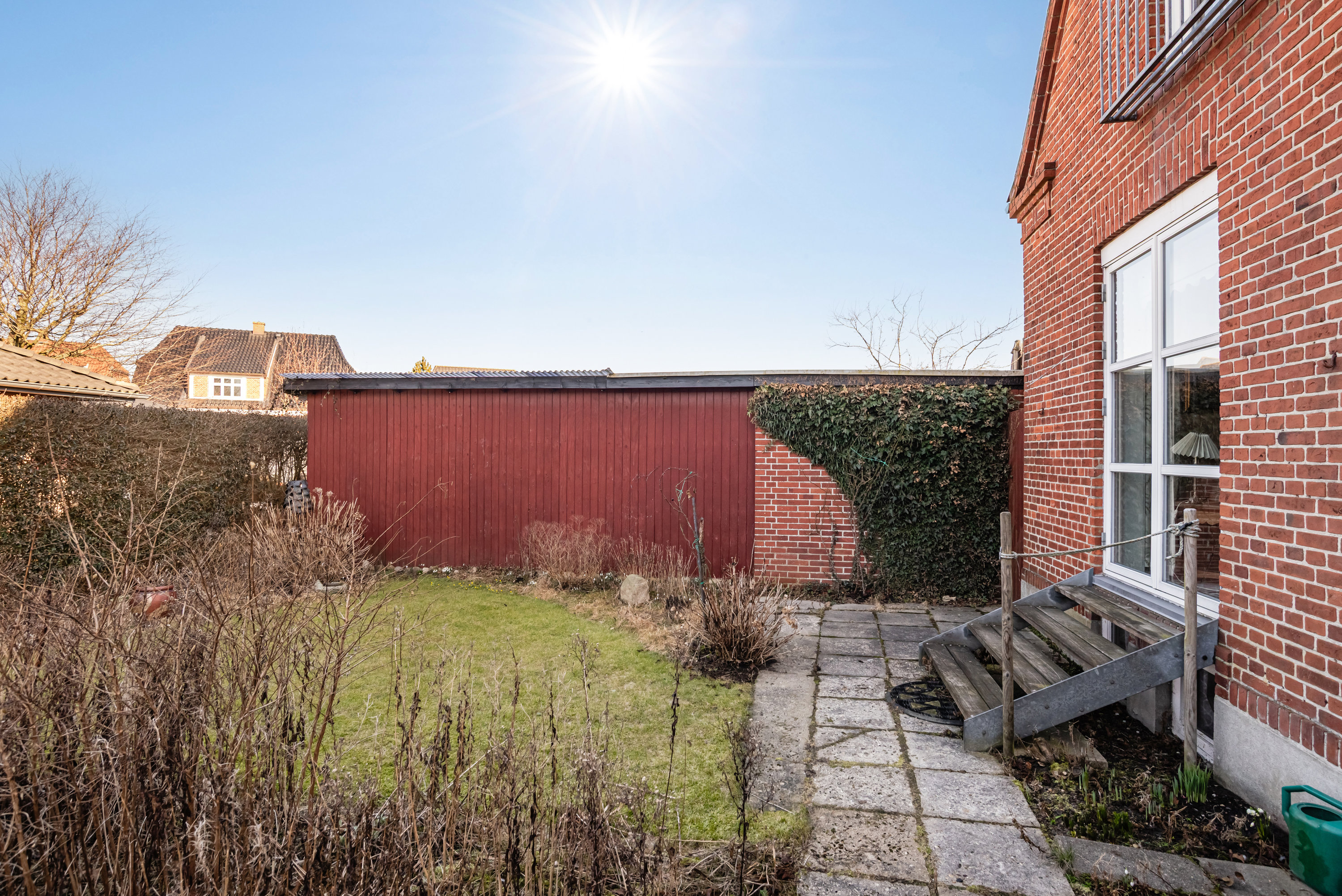 Fremhævet baghave billede i fuldskærmstilstand. Billede af Skivevej 19A, 7500 Holstebro