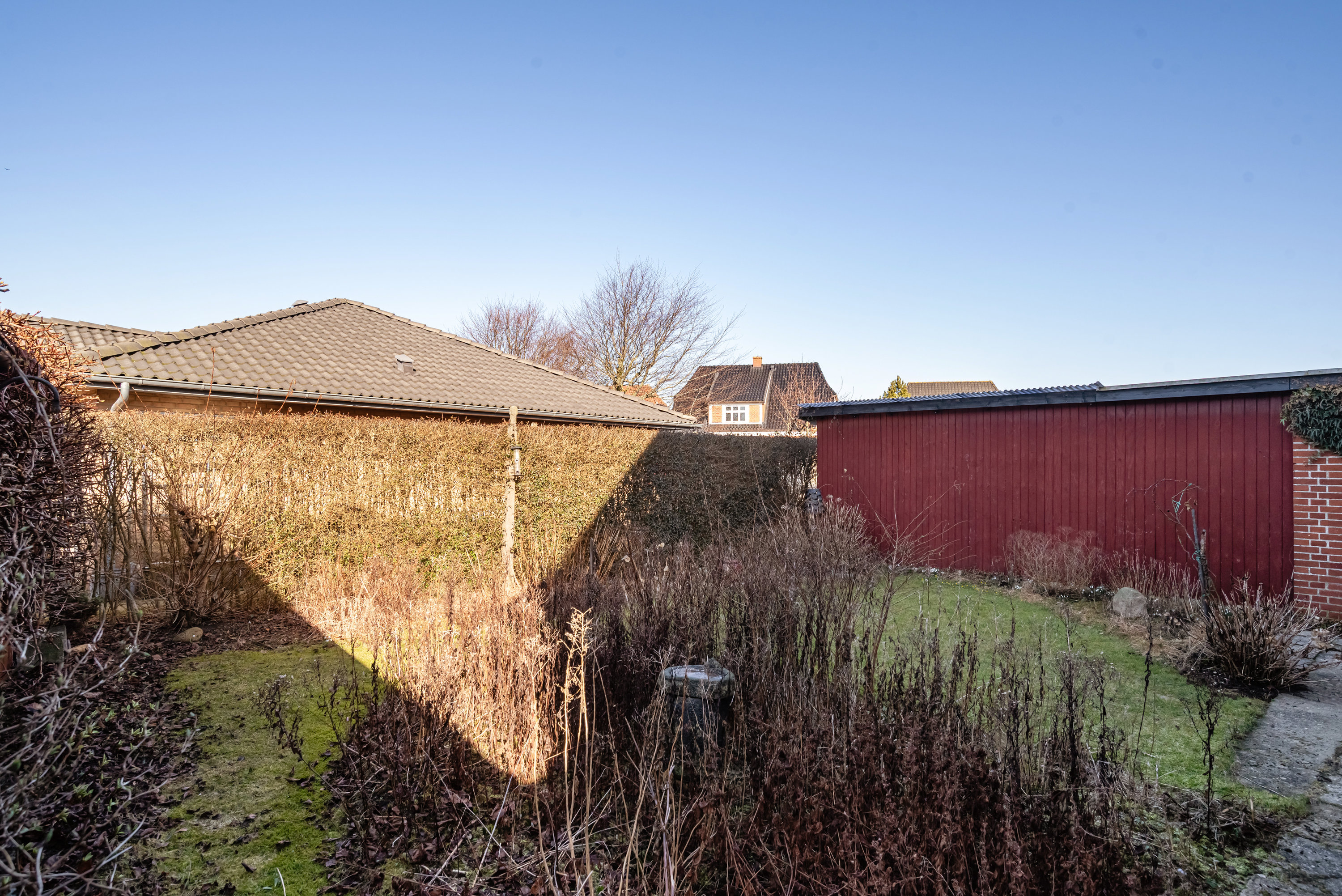 Fremhævet baghave billede i fuldskærmstilstand. Billede af Skivevej 19A, 7500 Holstebro