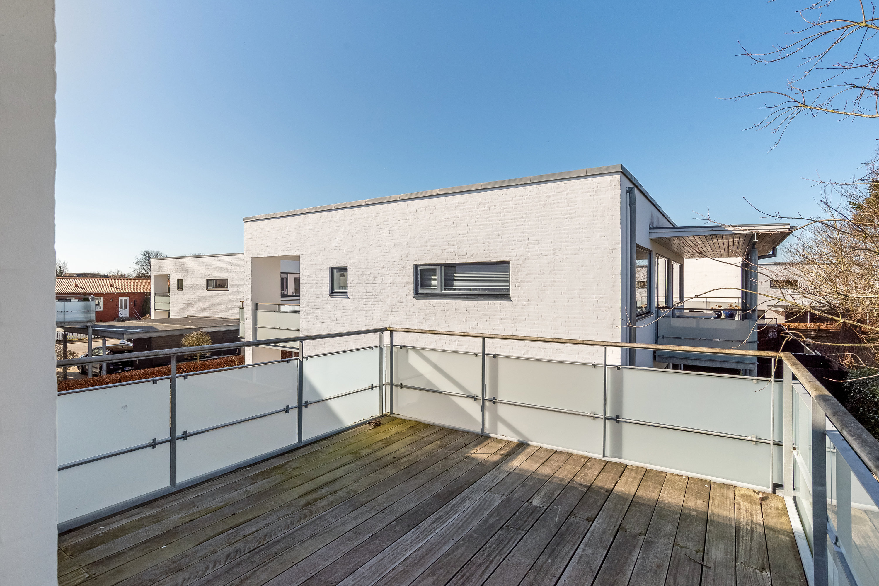 Fremhævet altan billede i fuldskærmstilstand. Billede af Ewaldsvej 32-34, 7500 Holstebro