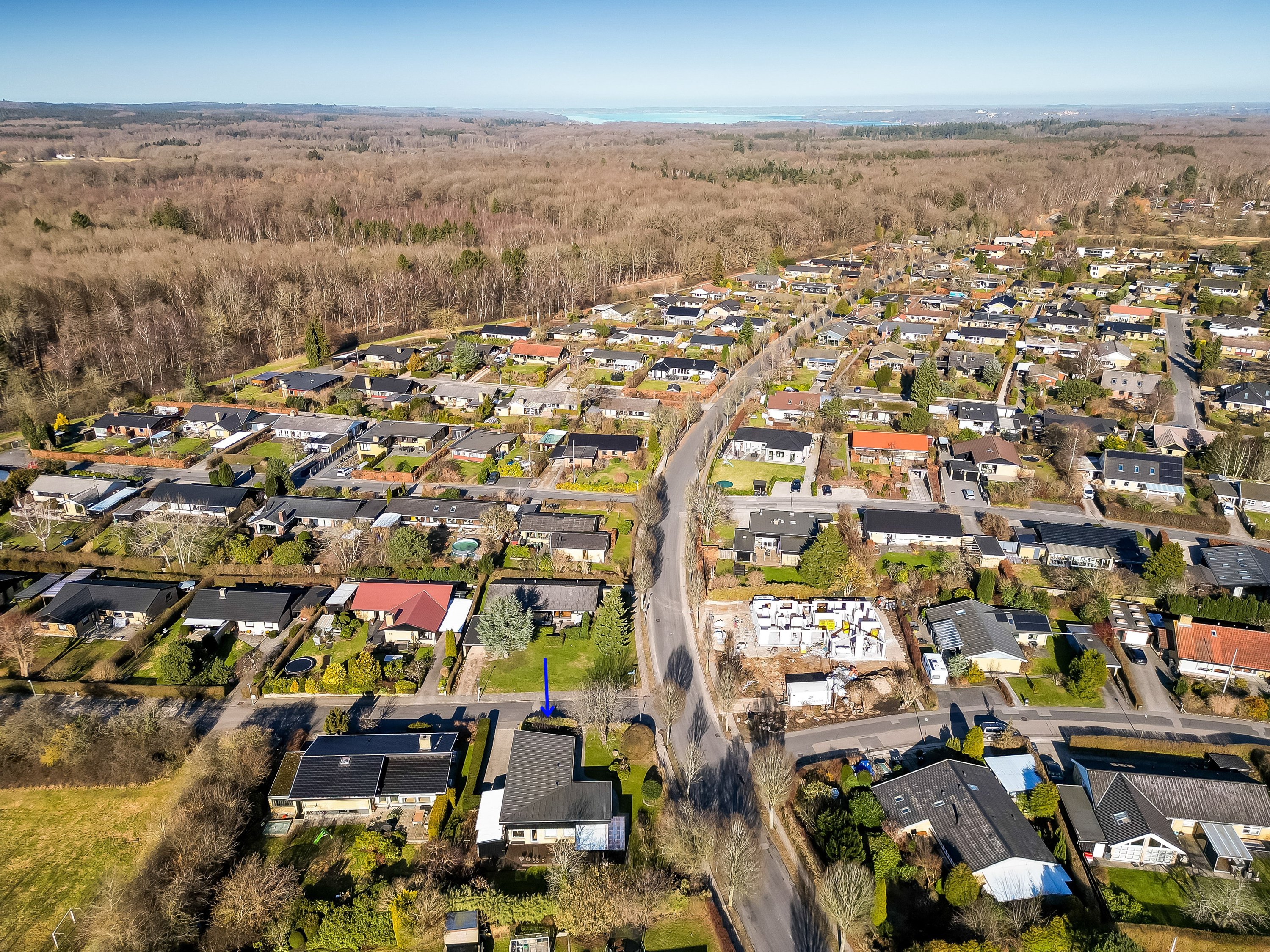 Fremhævet luftfoto billede i fuldskærmstilstand. Billede af Hjortespringet 1, 3400 Hillerød