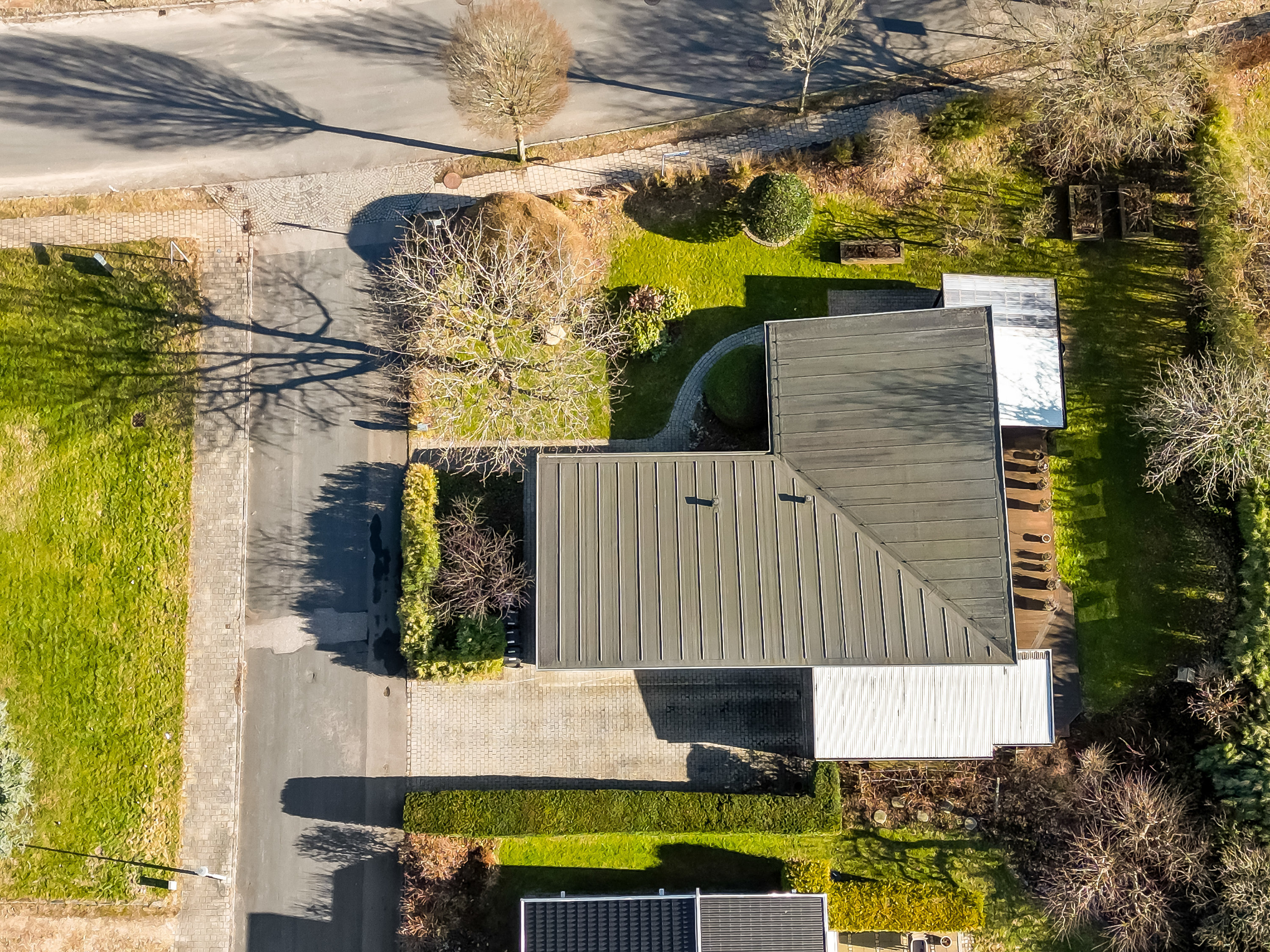 Fremhævet luftfoto billede i fuldskærmstilstand. Billede af Hjortespringet 1, 3400 Hillerød