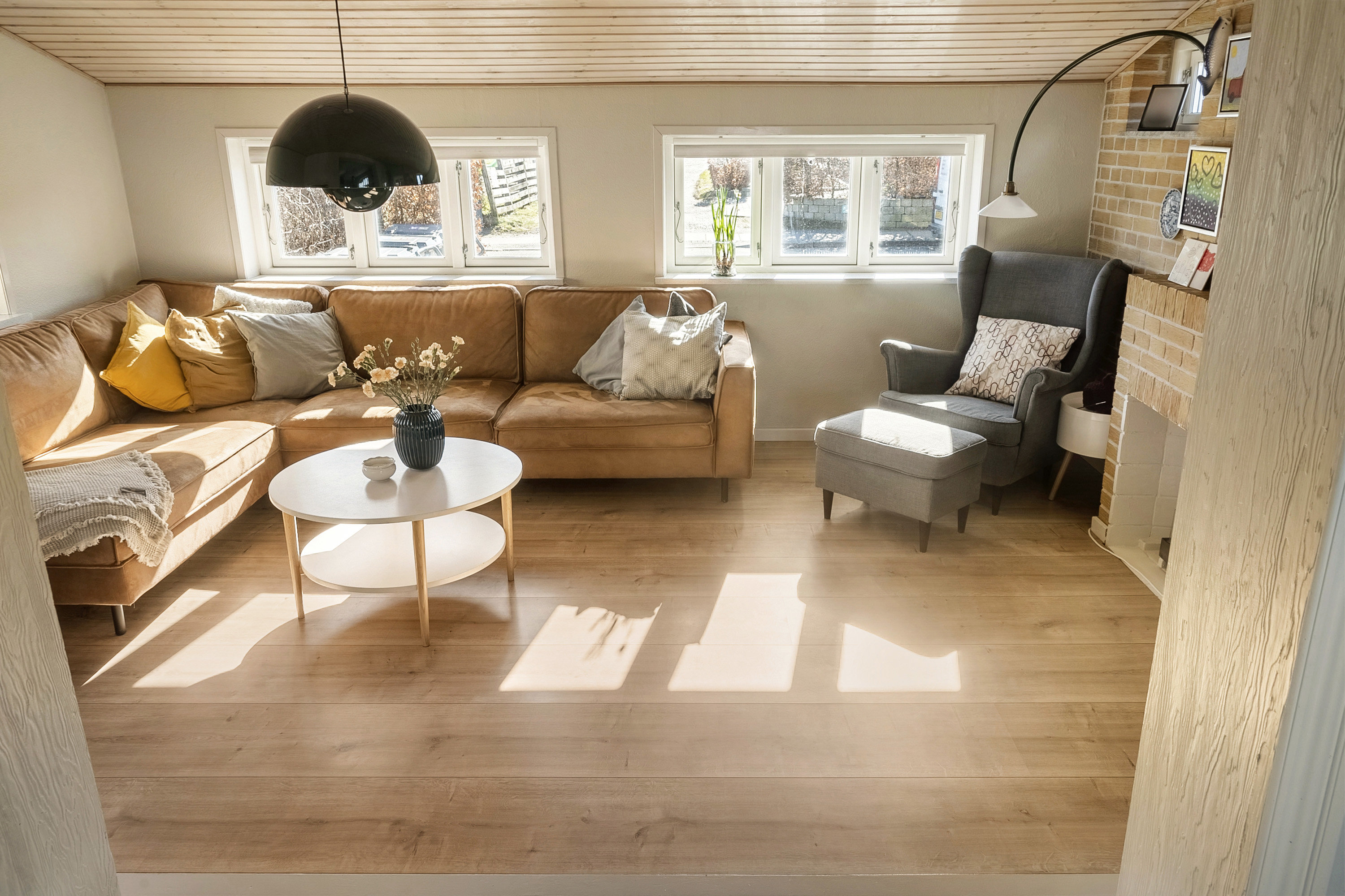 Fremhævet stue billede i fuldskærmstilstand. Billede af Vibevej 12, Bækkelund, 8700 Horsens