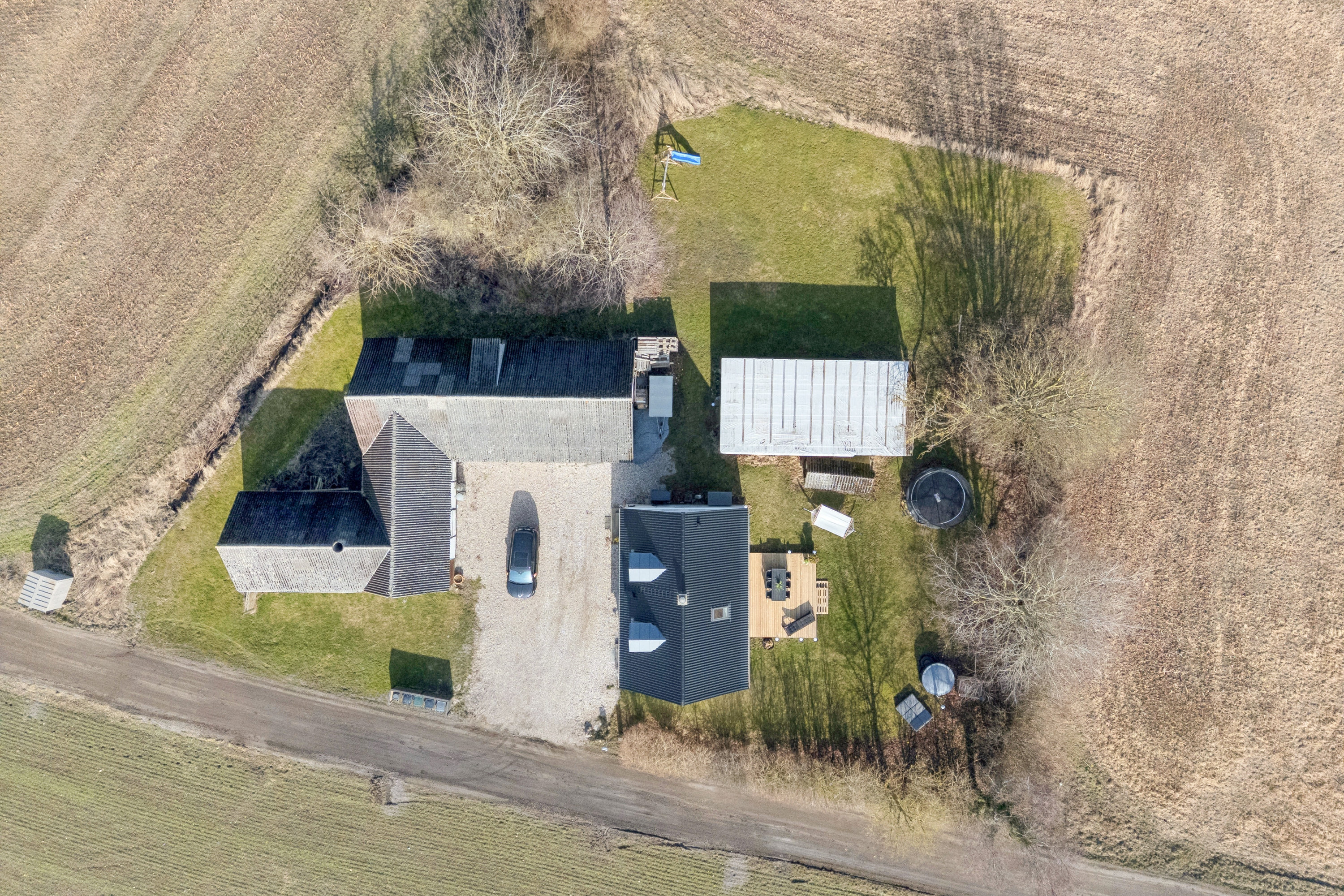 Fremhævet luftfoto billede i fuldskærmstilstand. Billede af Lundemarken 9, Sandby, 4520 Svinninge