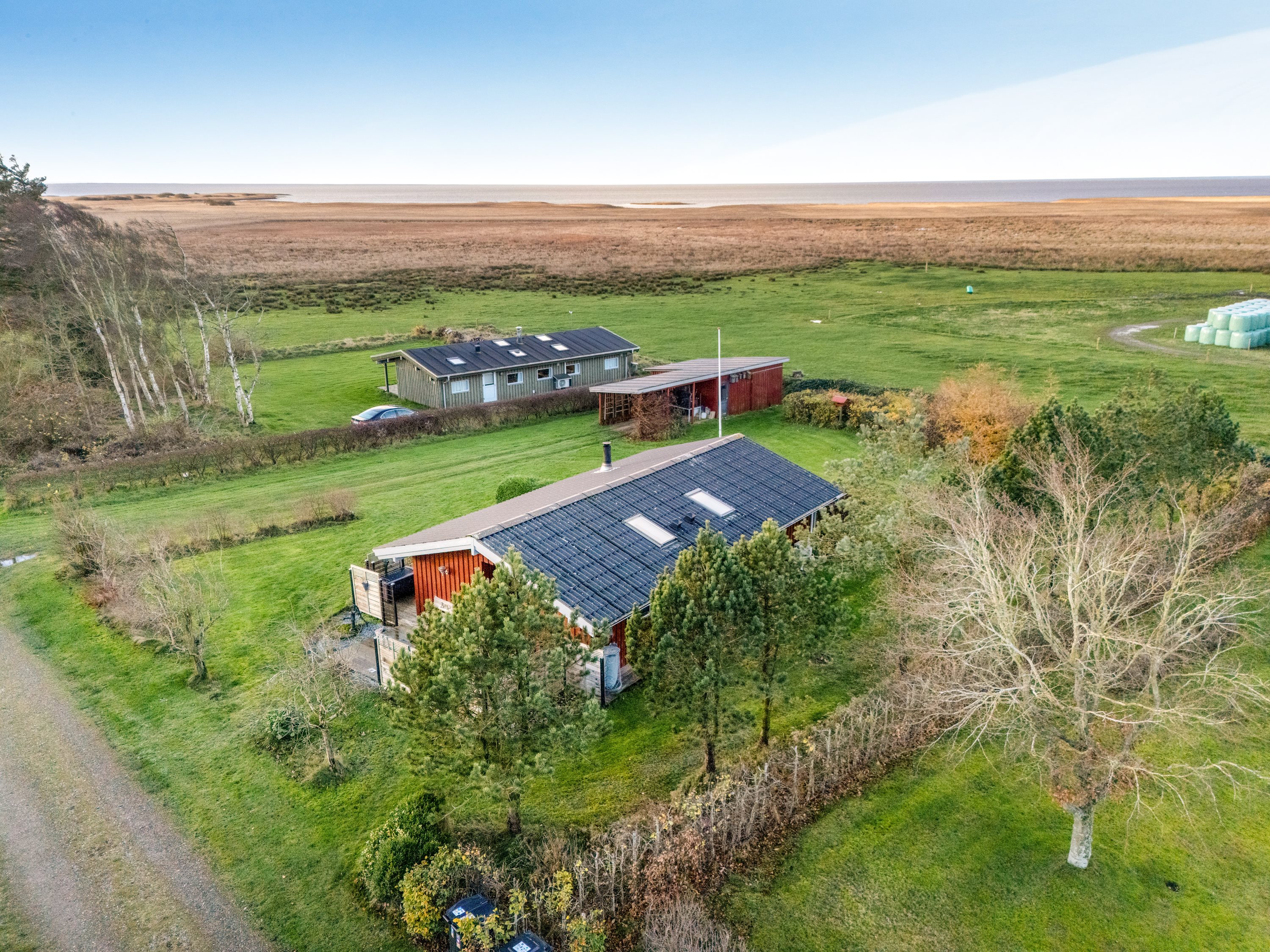 Fremhævet luftfoto billede i fuldskærmstilstand. Billede af Sivvænget 44, Stauning, 6900 Skjern