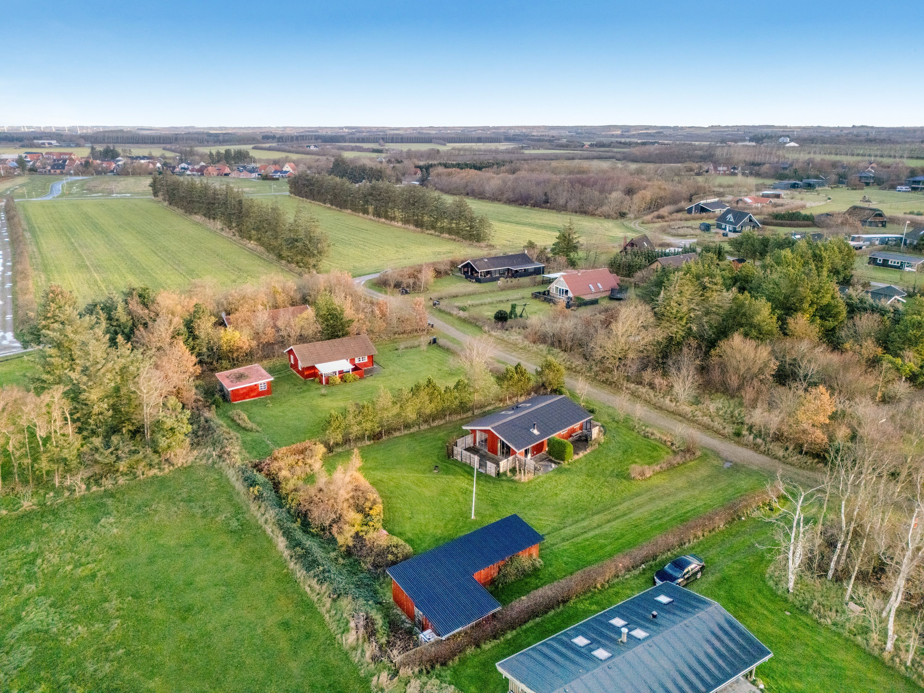 Fremhævet luftfoto billede i fuldskærmstilstand. Billede af Sivvænget 44, Stauning, 6900 Skjern