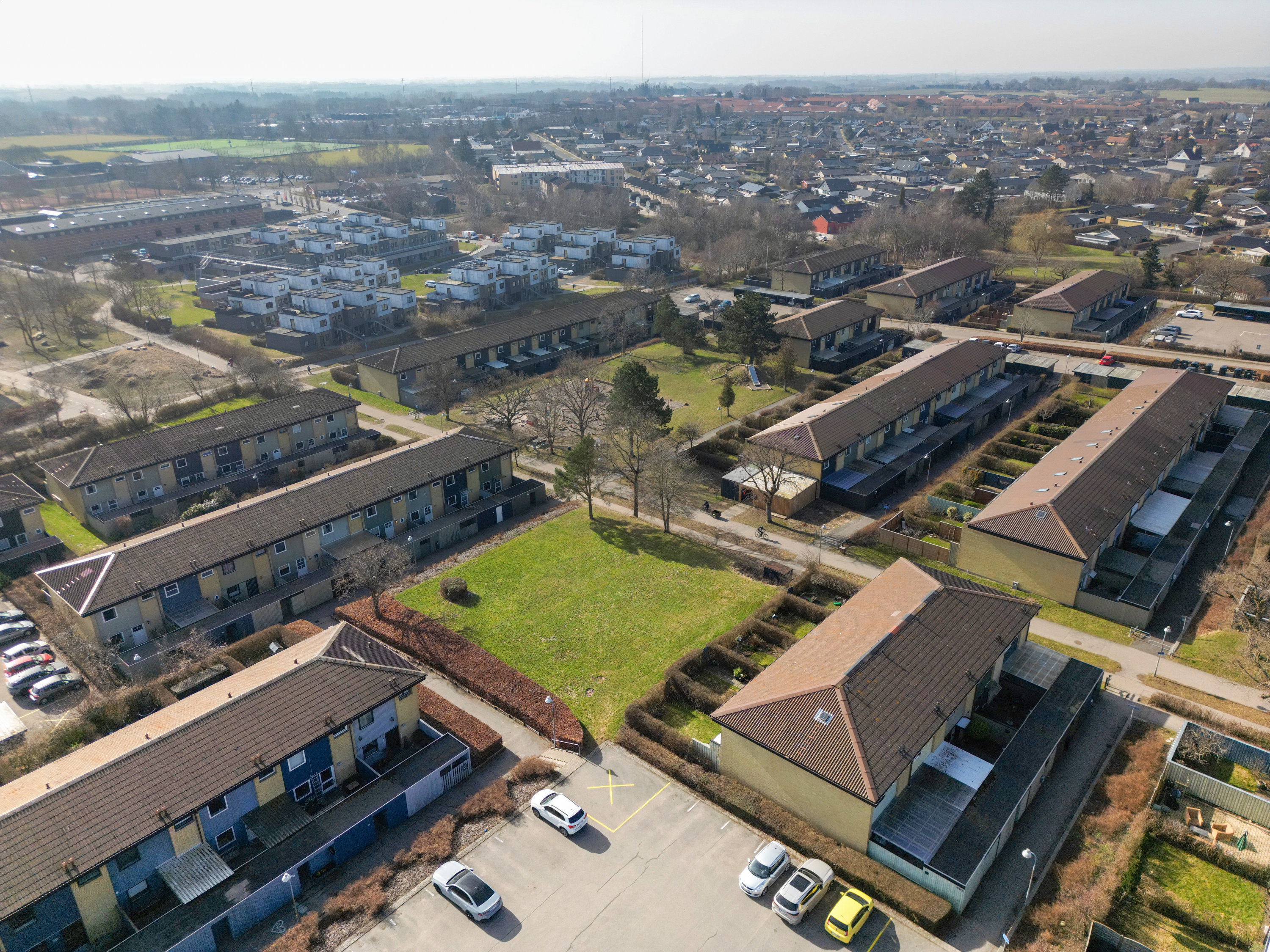 Fremhævet luftfoto billede i fuldskærmstilstand. Billede af Georginehaven 44, Smørumnedre, 2765 Smørum