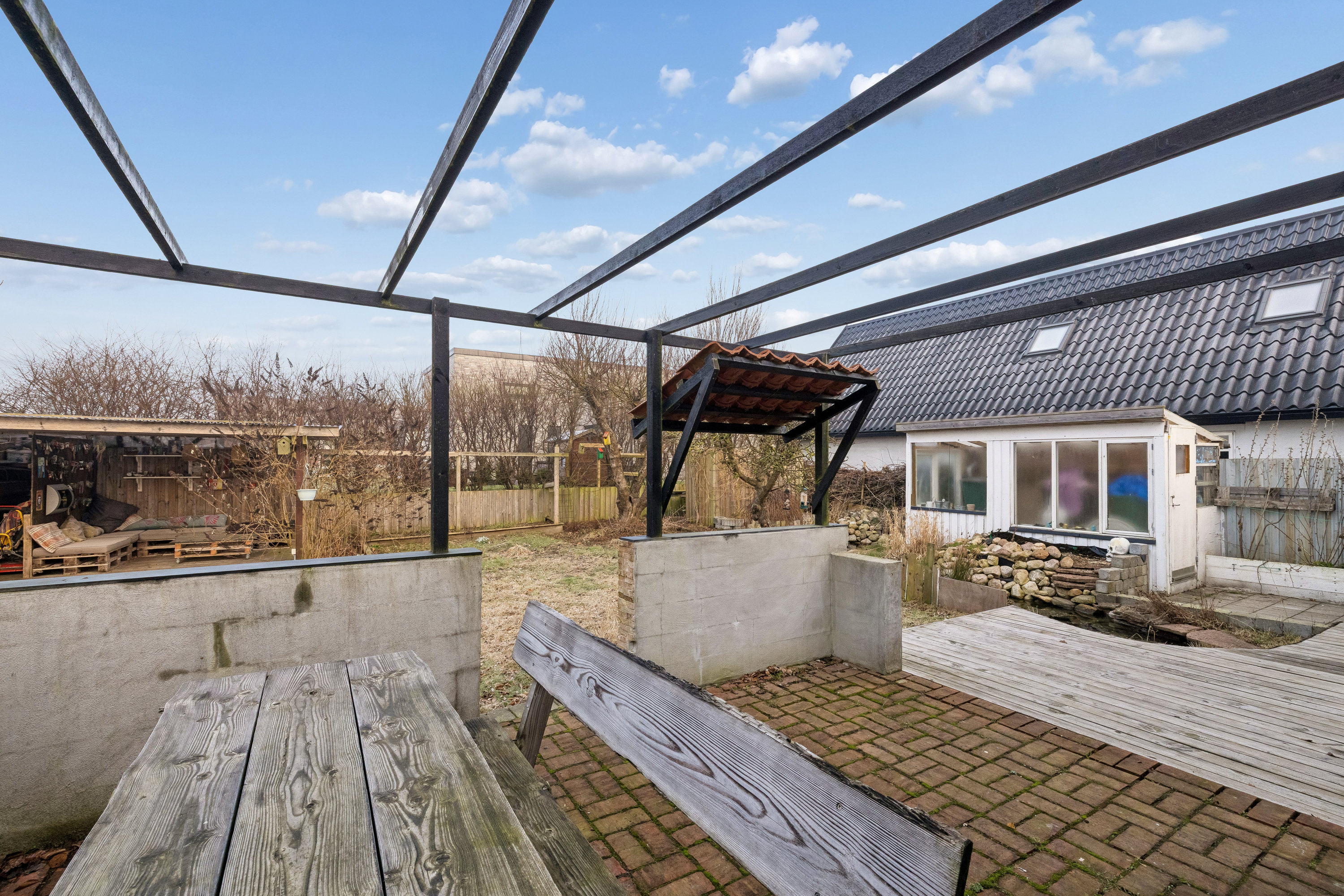 Fremhævet terrasse billede i fuldskærmstilstand. Billede af Møllegården 5, Løgten, 8541 Skødstrup