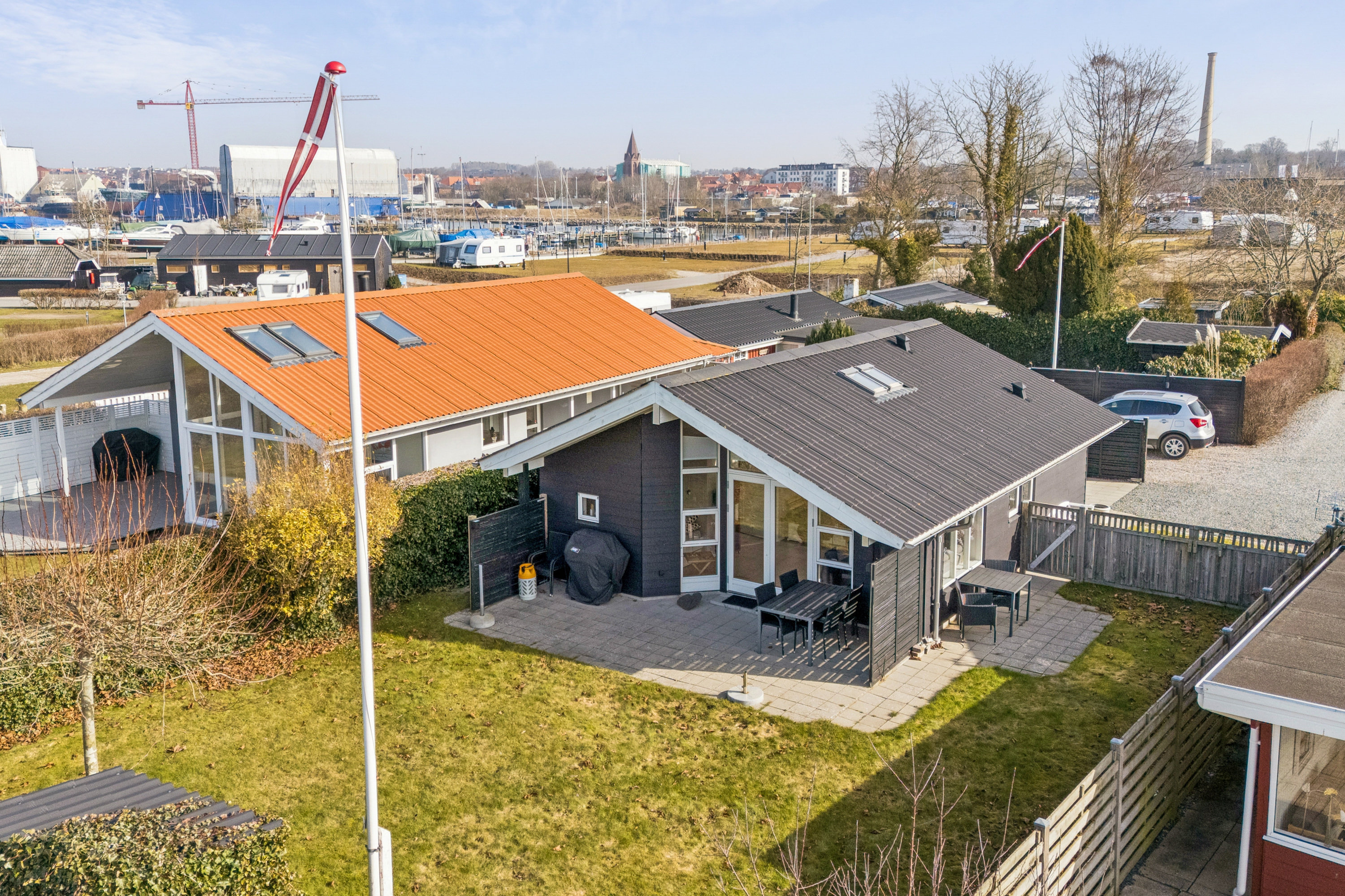 Fremhævet luftfoto billede i fuldskærmstilstand. Billede af Glentevej 8, 5610 Assens