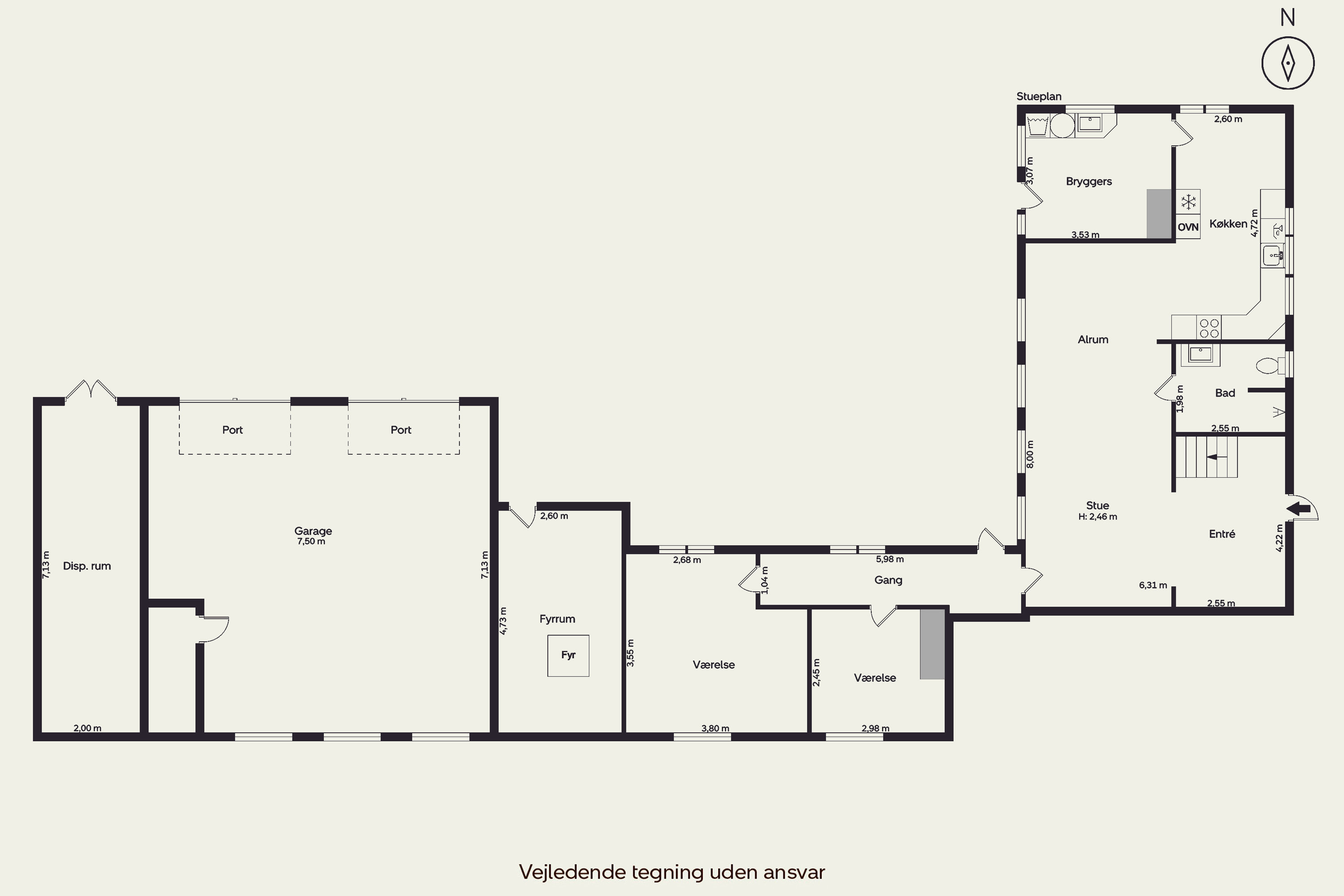 Plantegninger billede af Bygaden 18, Underup, 8740 Brædstrup