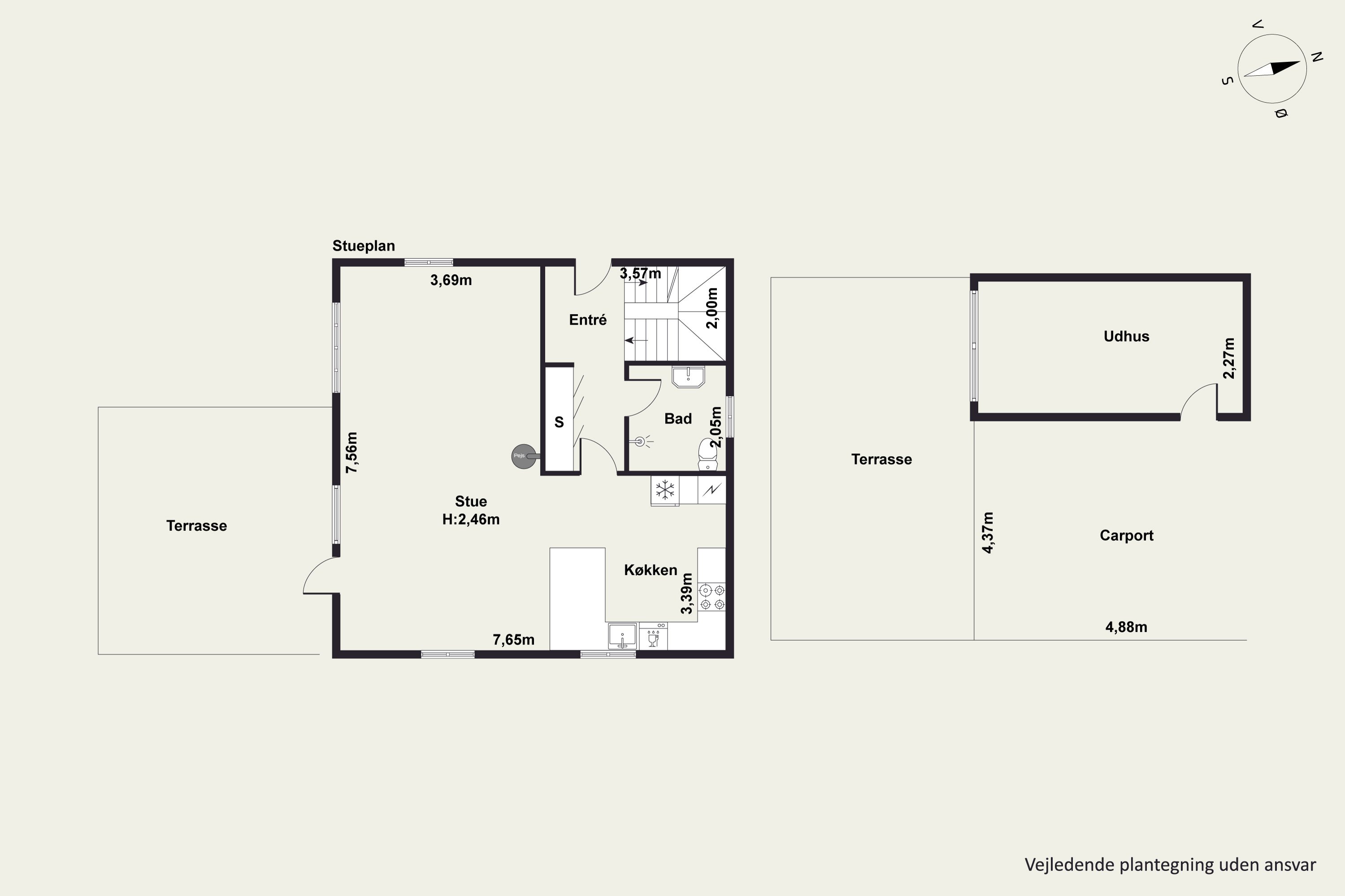 Plantegninger billede af Skolevej 9, 8410 Rønde