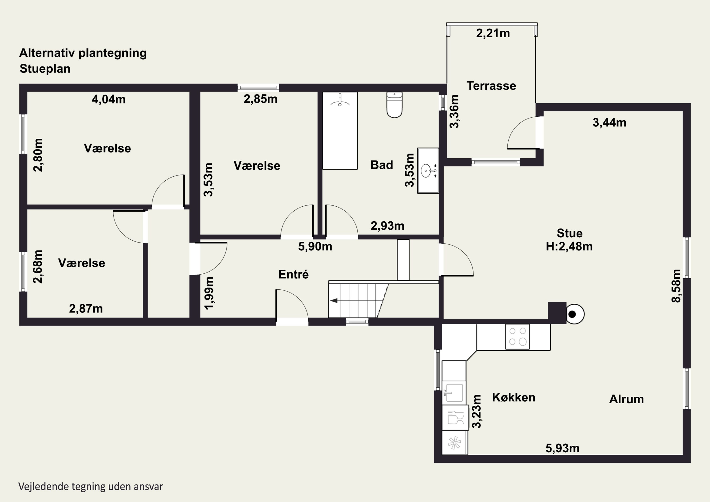 Plantegninger billede af Margrethelundsvej 1, 5700 Svendborg
