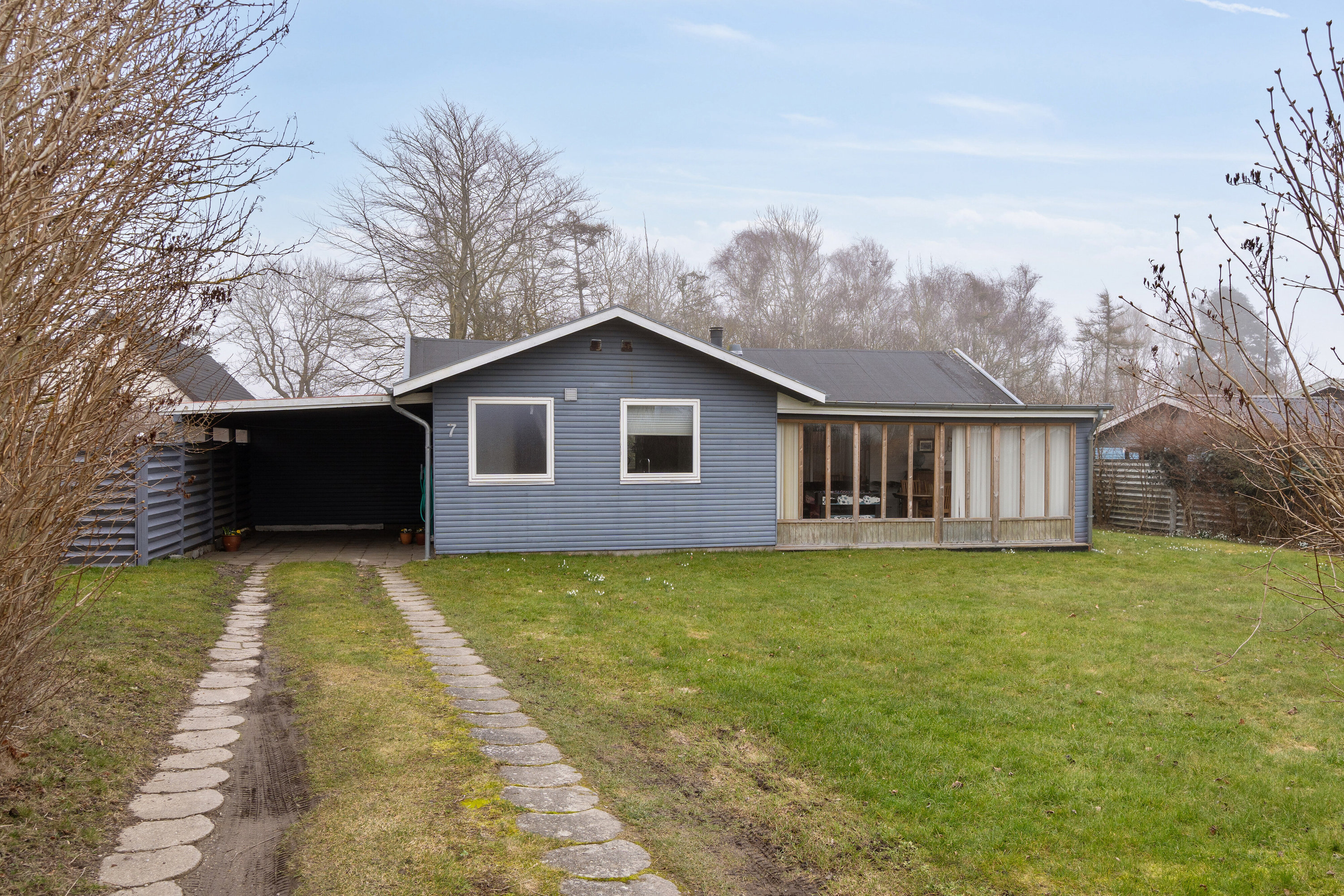 Fremhævet set fra haven billede i fuldskærmstilstand. Billede af Papegøjevej 7, St Kongsmark, 4200 Slagelse