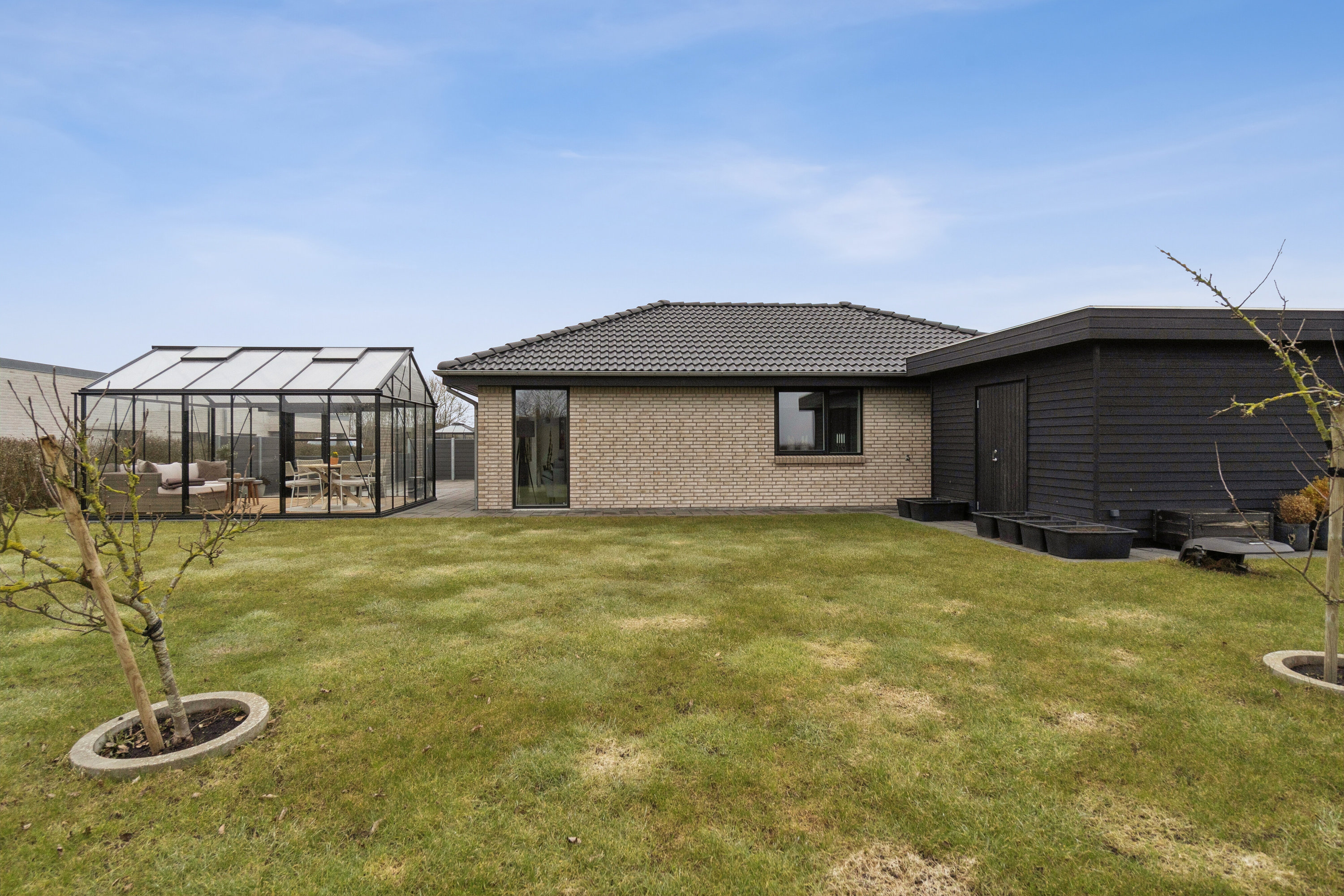 Fremhævet set fra haven billede i fuldskærmstilstand. Billede af Myntevej 15, Fårtoft, 7700 Thisted