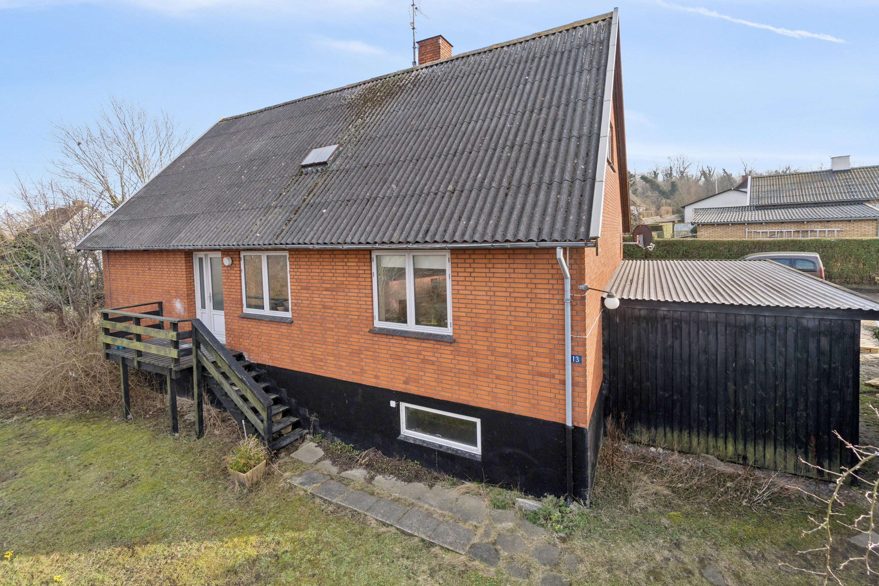 Fremhævet set fra haven billede i fuldskærmstilstand. Billede af Havnebakken 13, Tejn, 3770 Allinge