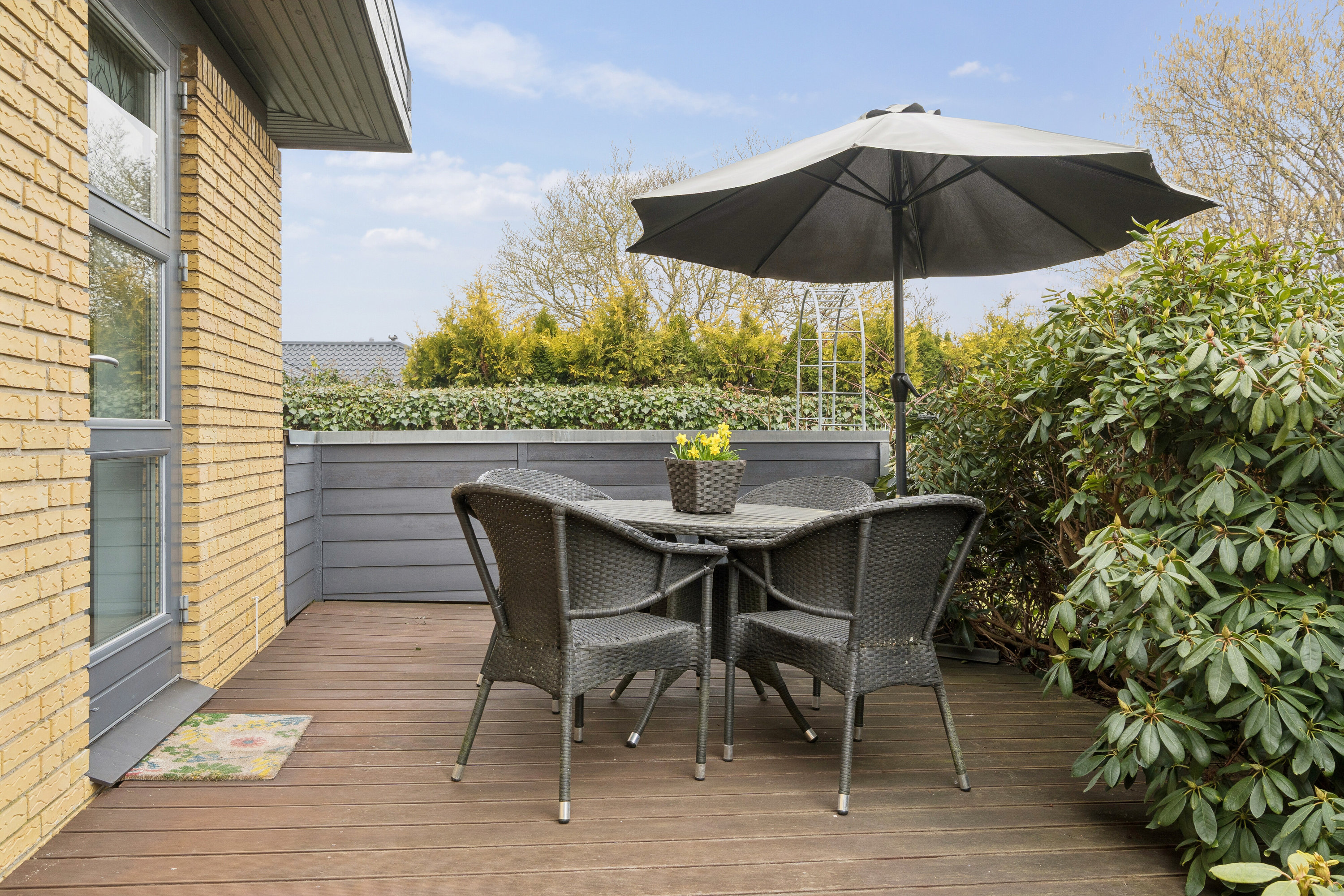 Fremhævet terrasse billede i fuldskærmstilstand. Billede af Kingosvænge 6A, 4700 Næstved