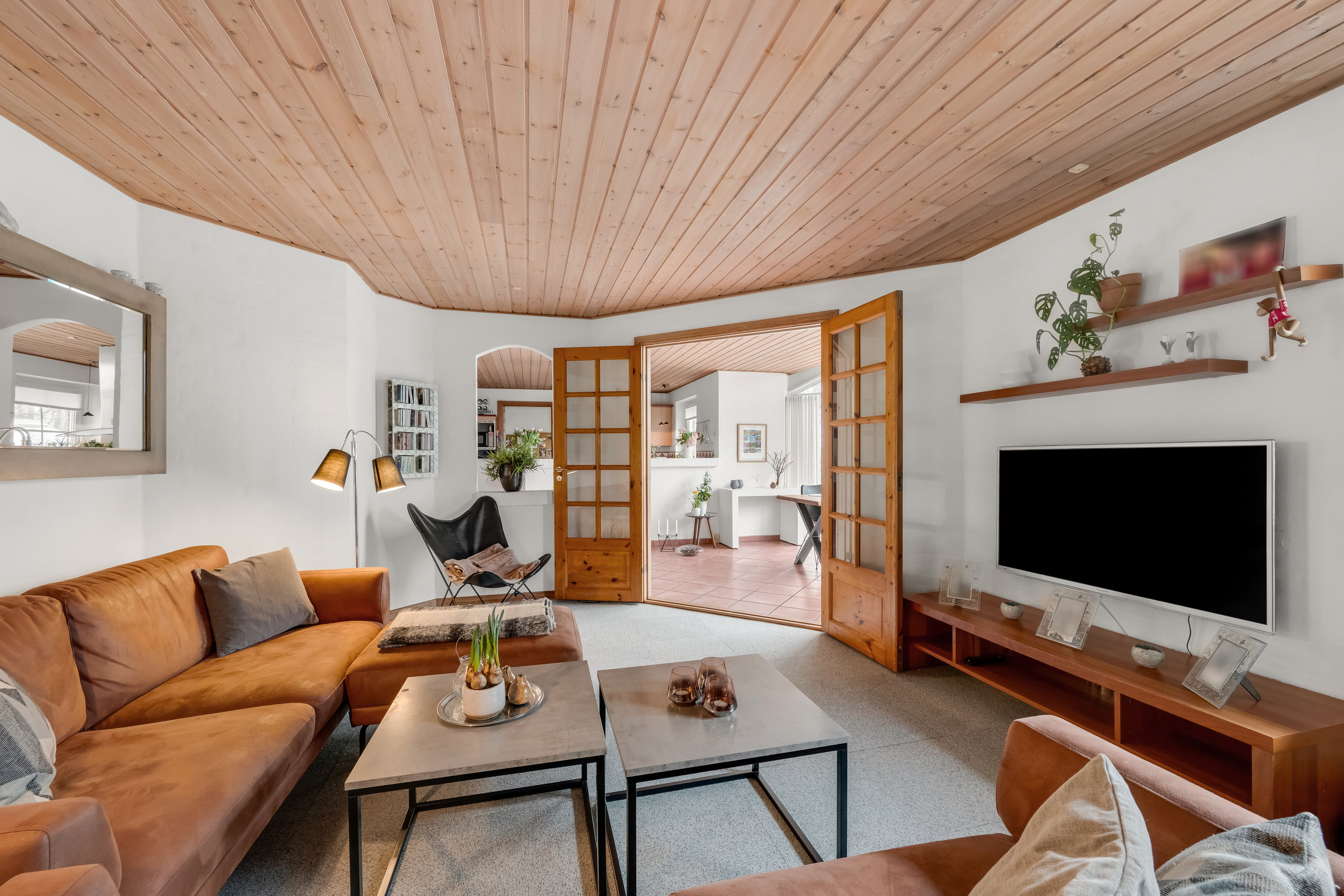 Fremhævet stue billede i fuldskærmstilstand. Billede af Gyvelvænget 3, 6920 Videbæk