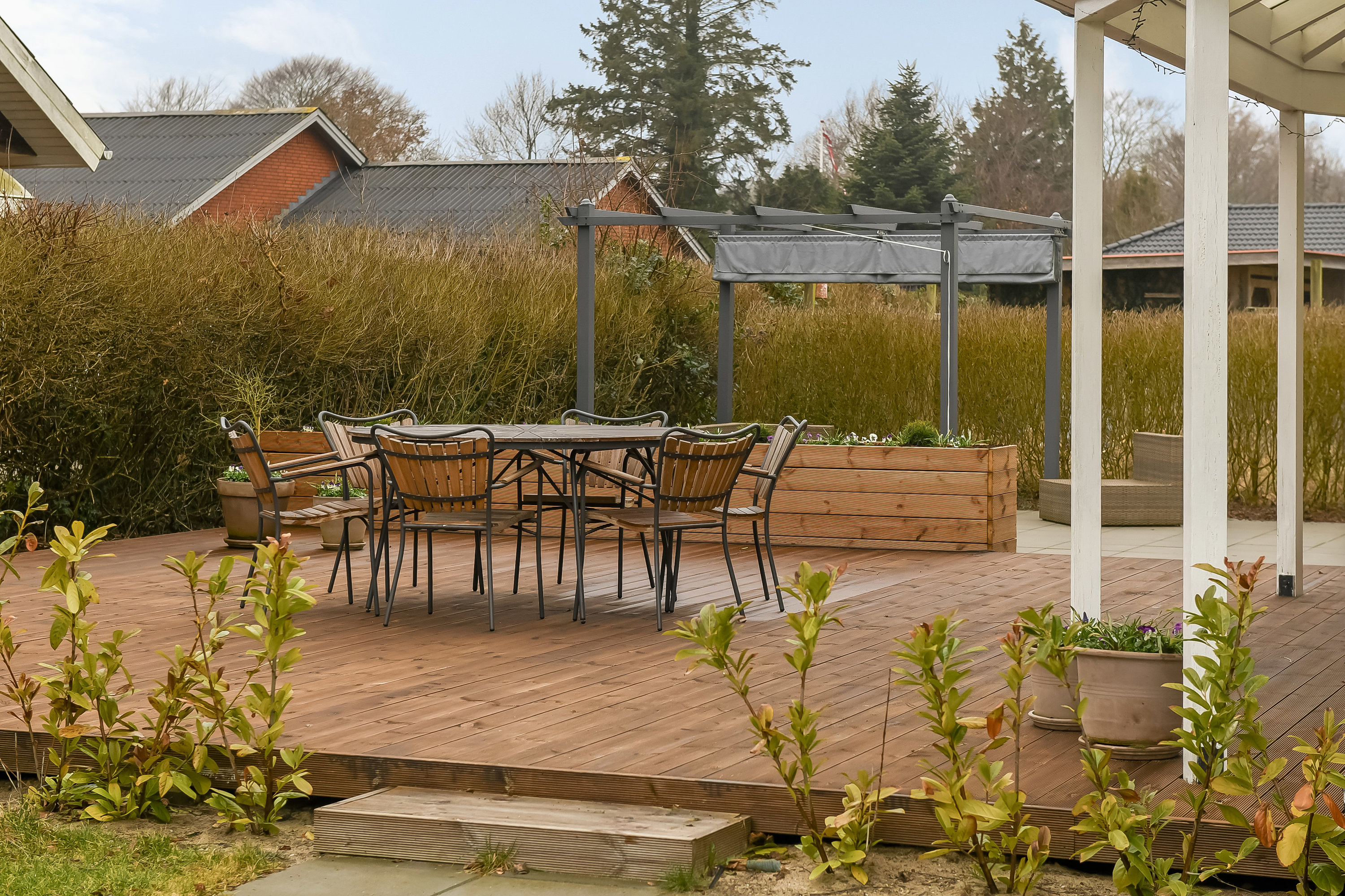 Fremhævet terrasse billede i fuldskærmstilstand. Billede af Gl Møllevej 24, 6840 Oksbøl