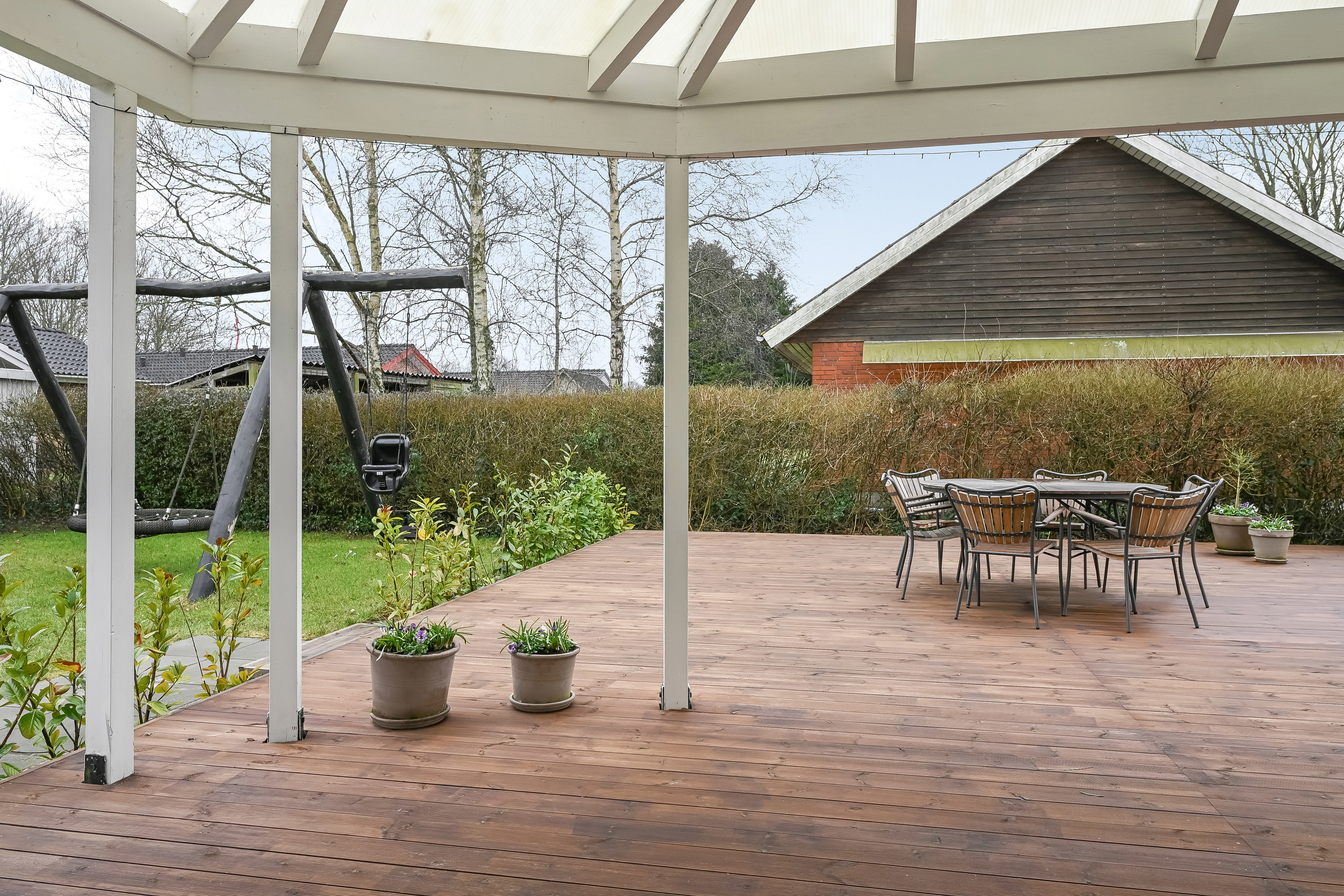 Fremhævet terrasse billede i fuldskærmstilstand. Billede af Gl Møllevej 24, 6840 Oksbøl