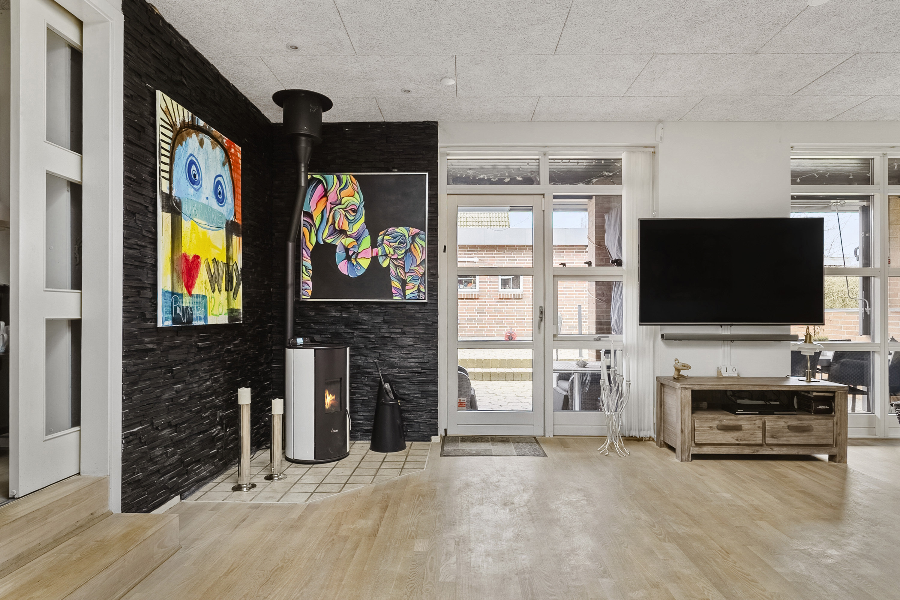 Fremhævet stue billede i fuldskærmstilstand. Billede af Brådhusvej 31, 8700 Horsens