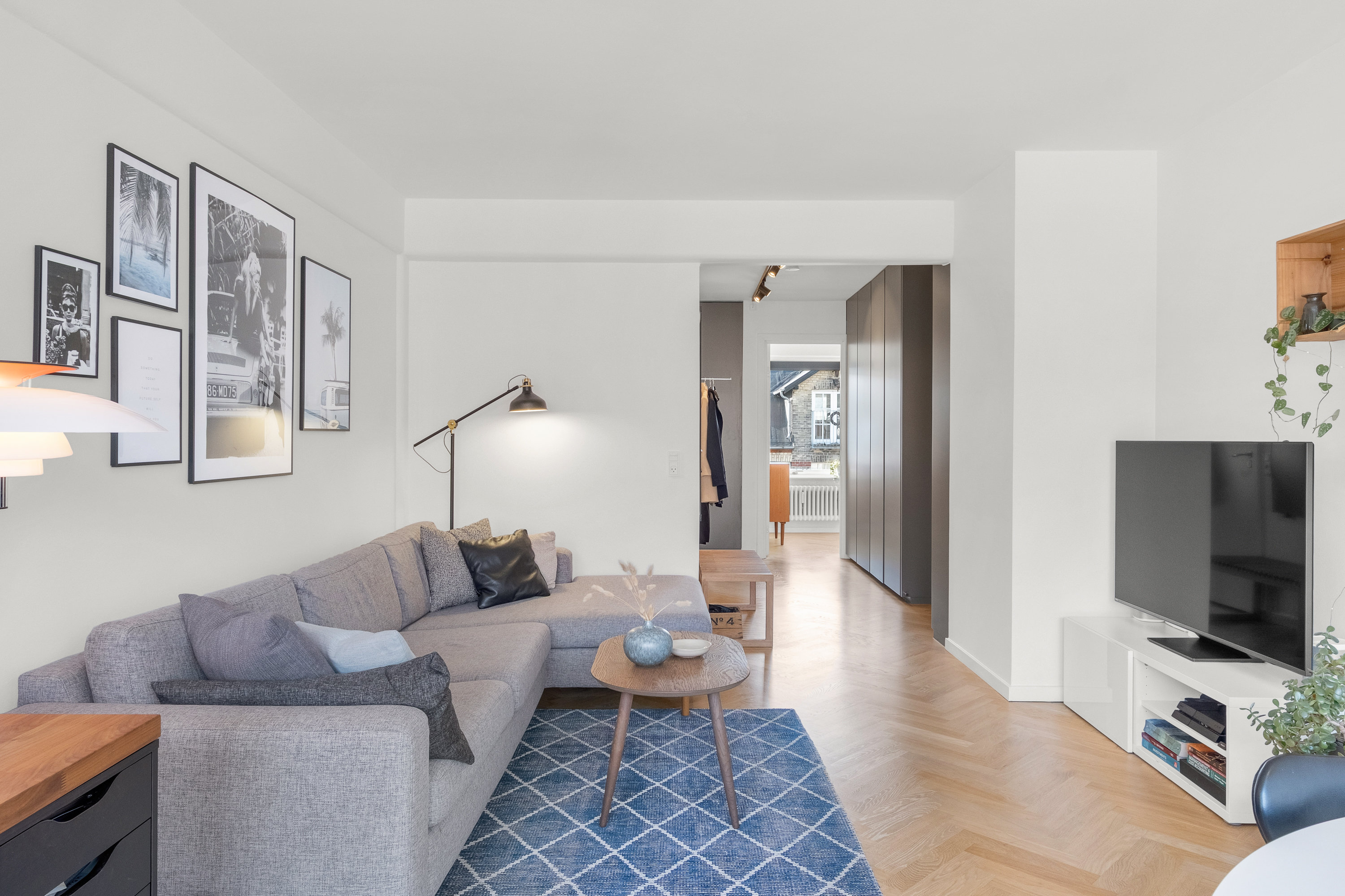 Fremhævet stue billede i fuldskærmstilstand. Billede af Guldsmedgade 27, 4. th., 8000 Aarhus C