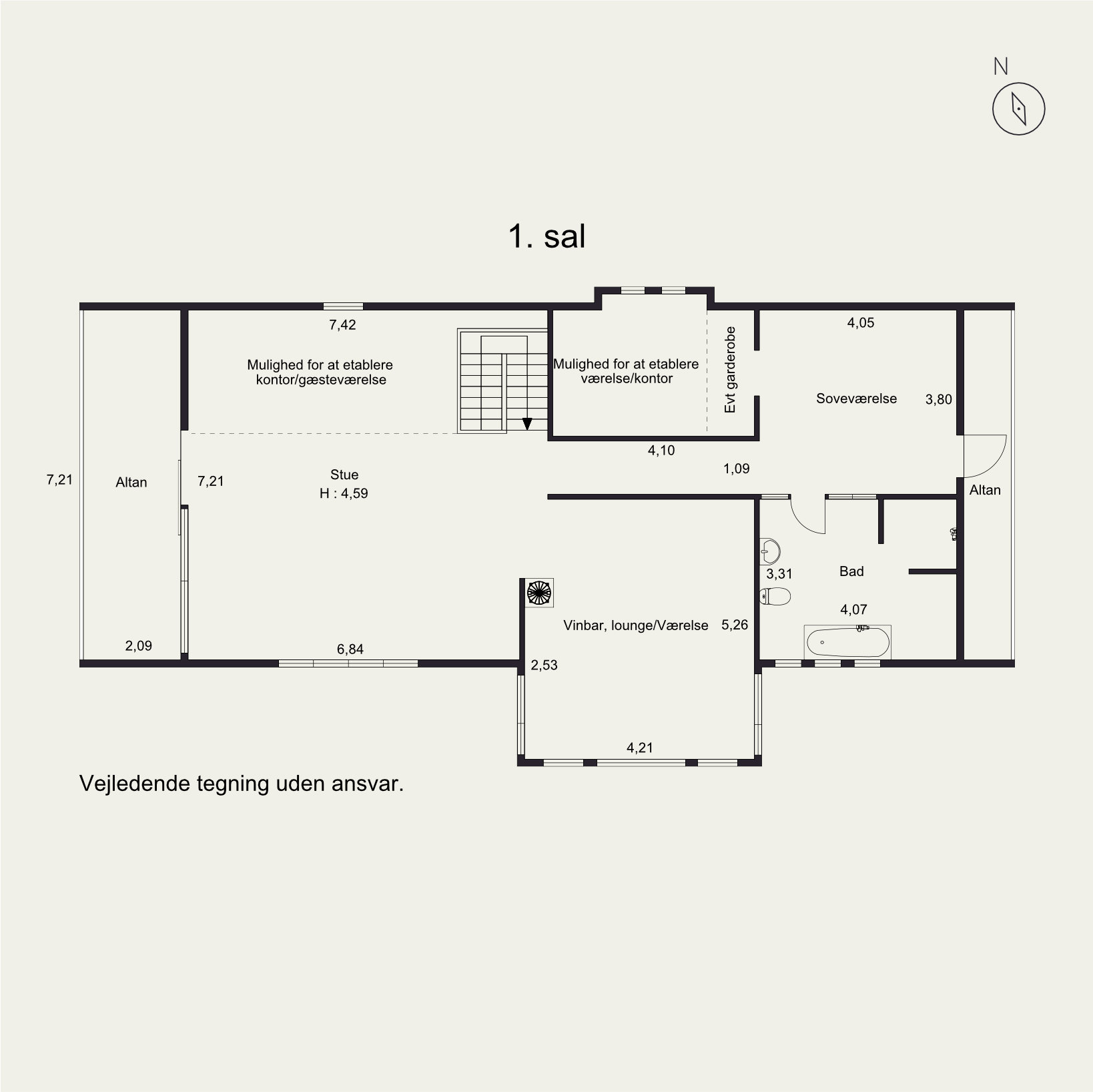 Plantegninger billede af Æblegård 7, 8700 Horsens