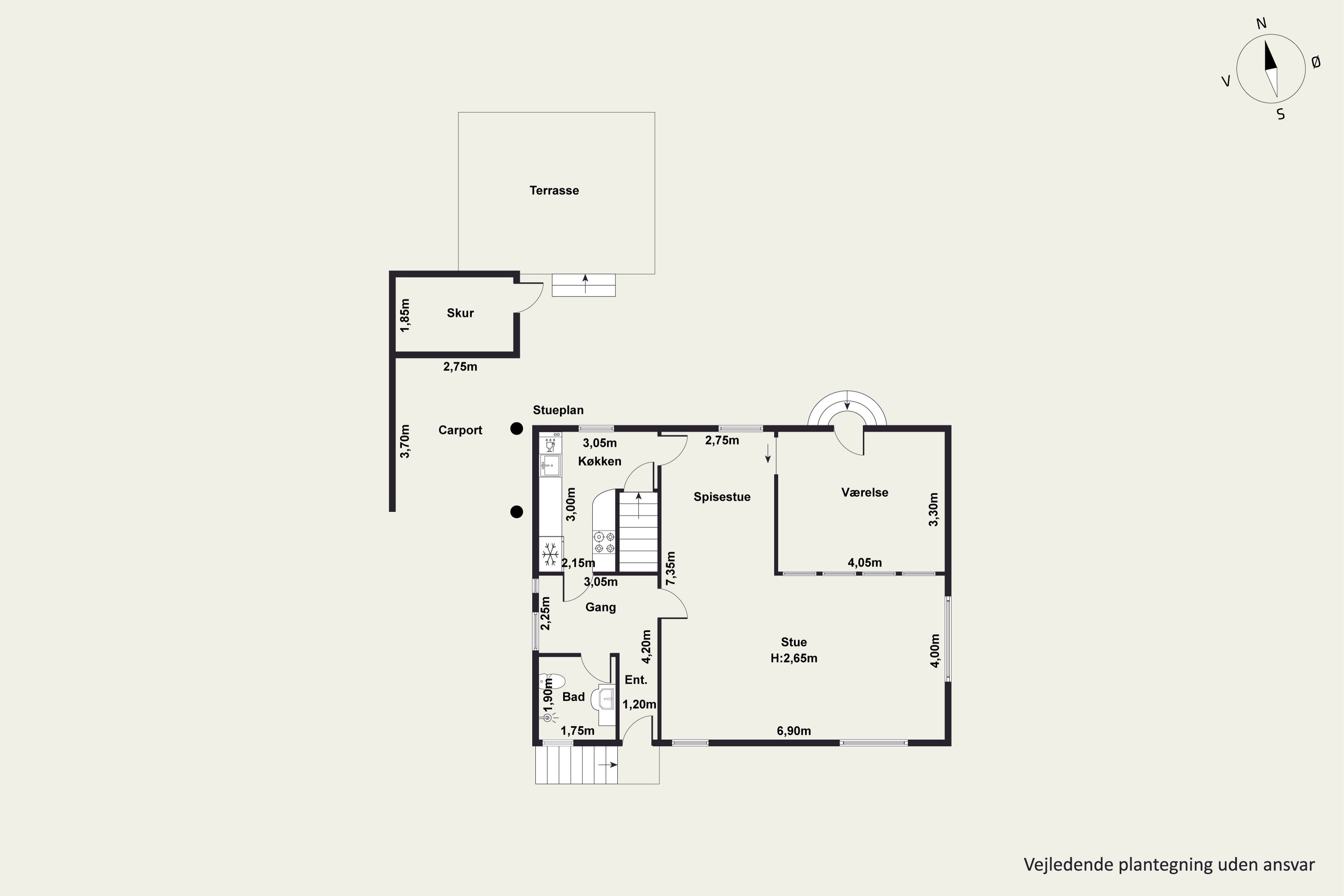 Plantegninger billede af Mørksvej 9, 8840 Rødkærsbro