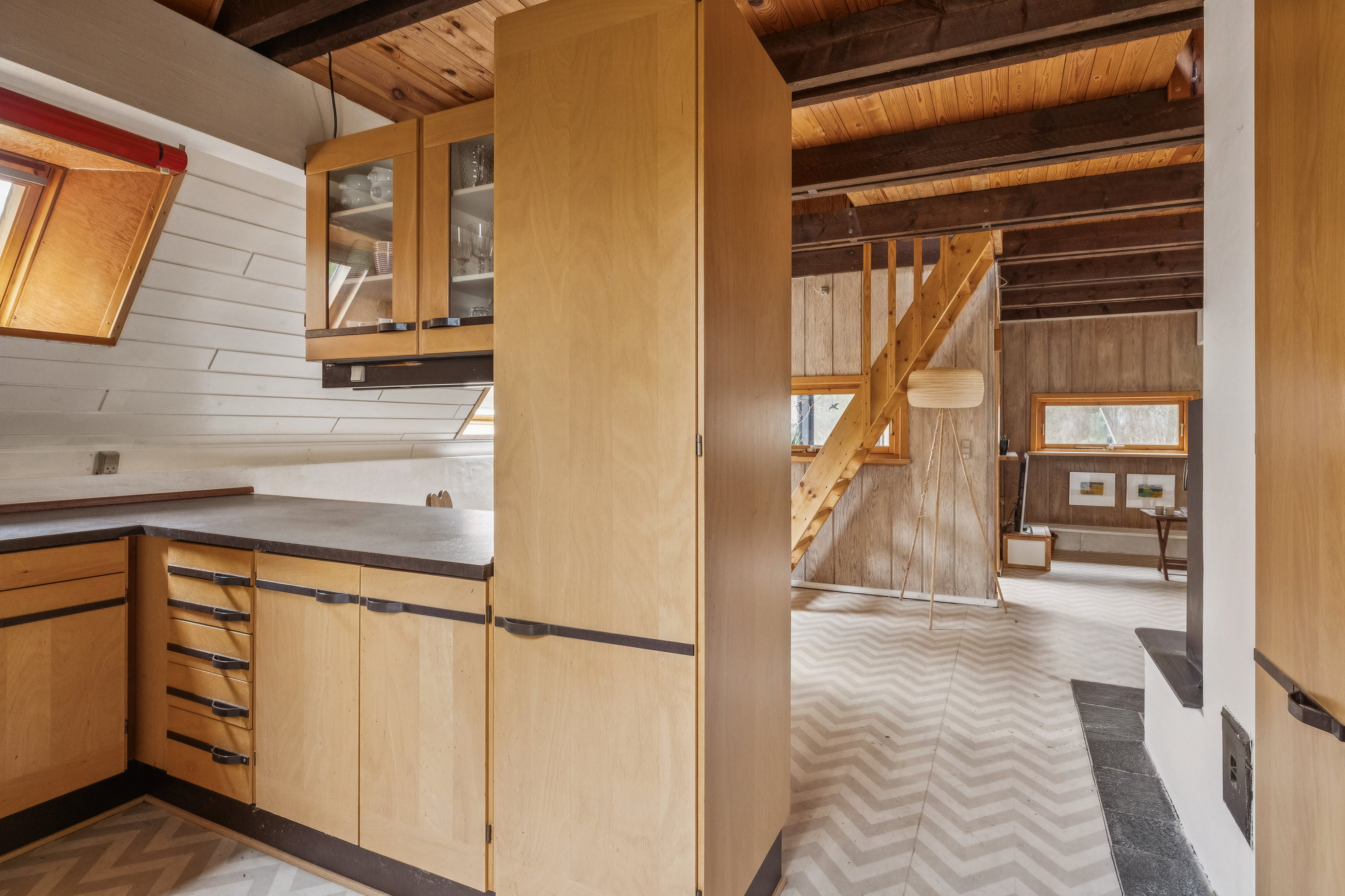 Fremhævet køkken billede i fuldskærmstilstand. Billede af Mellemtoften 42, Selkær Mølle, 8585 Glesborg