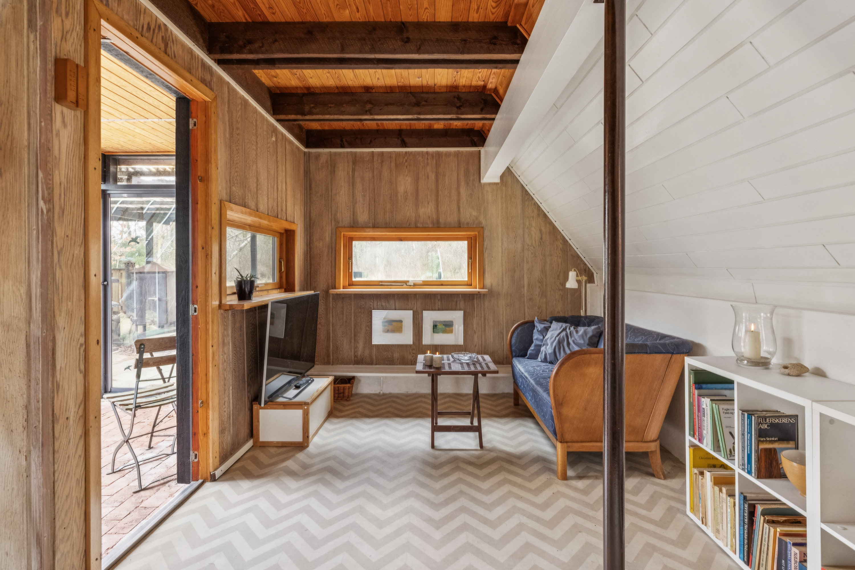 Fremhævet stue billede i fuldskærmstilstand. Billede af Mellemtoften 42, Selkær Mølle, 8585 Glesborg