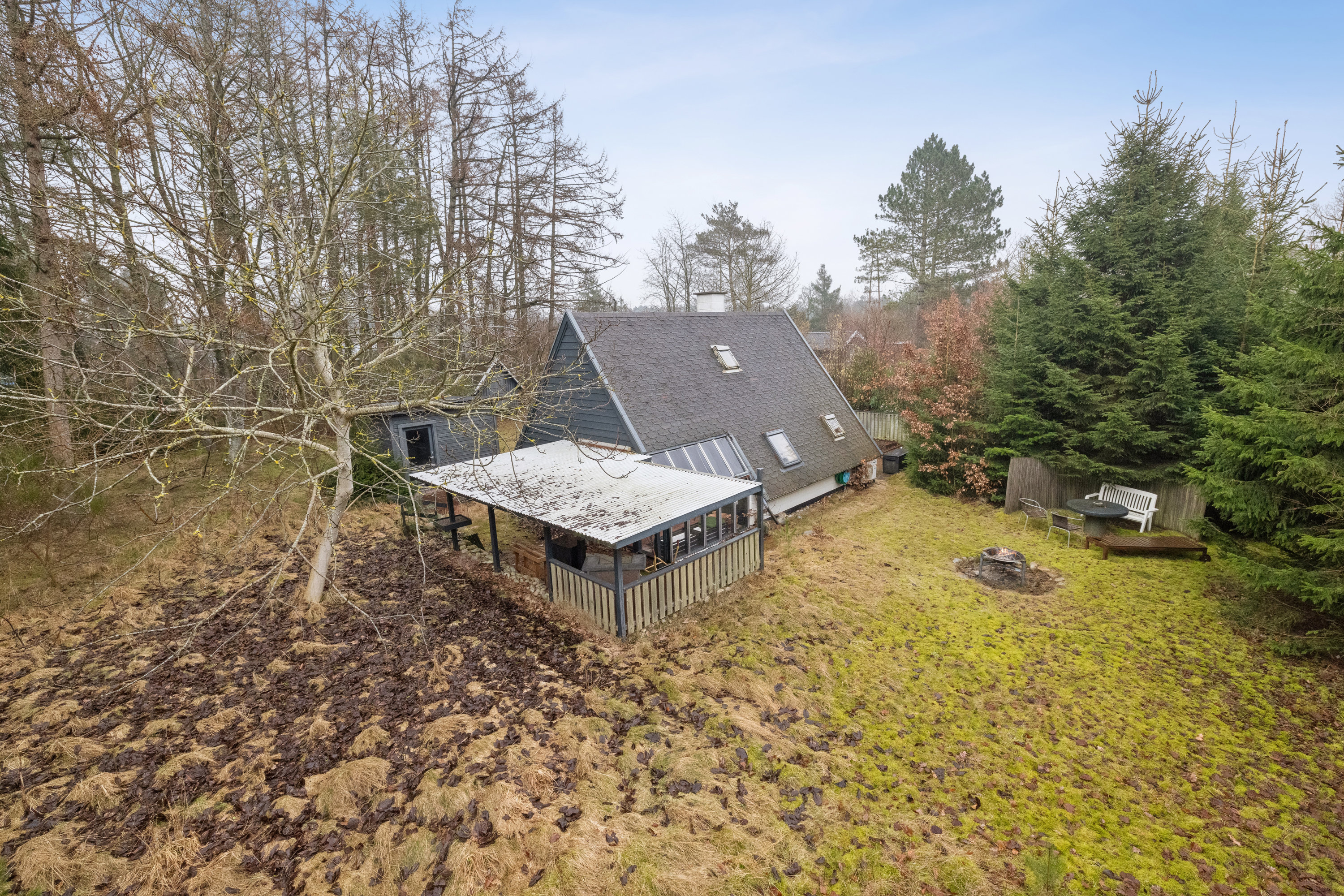 Fremhævet have billede i fuldskærmstilstand. Billede af Mellemtoften 42, Selkær Mølle, 8585 Glesborg