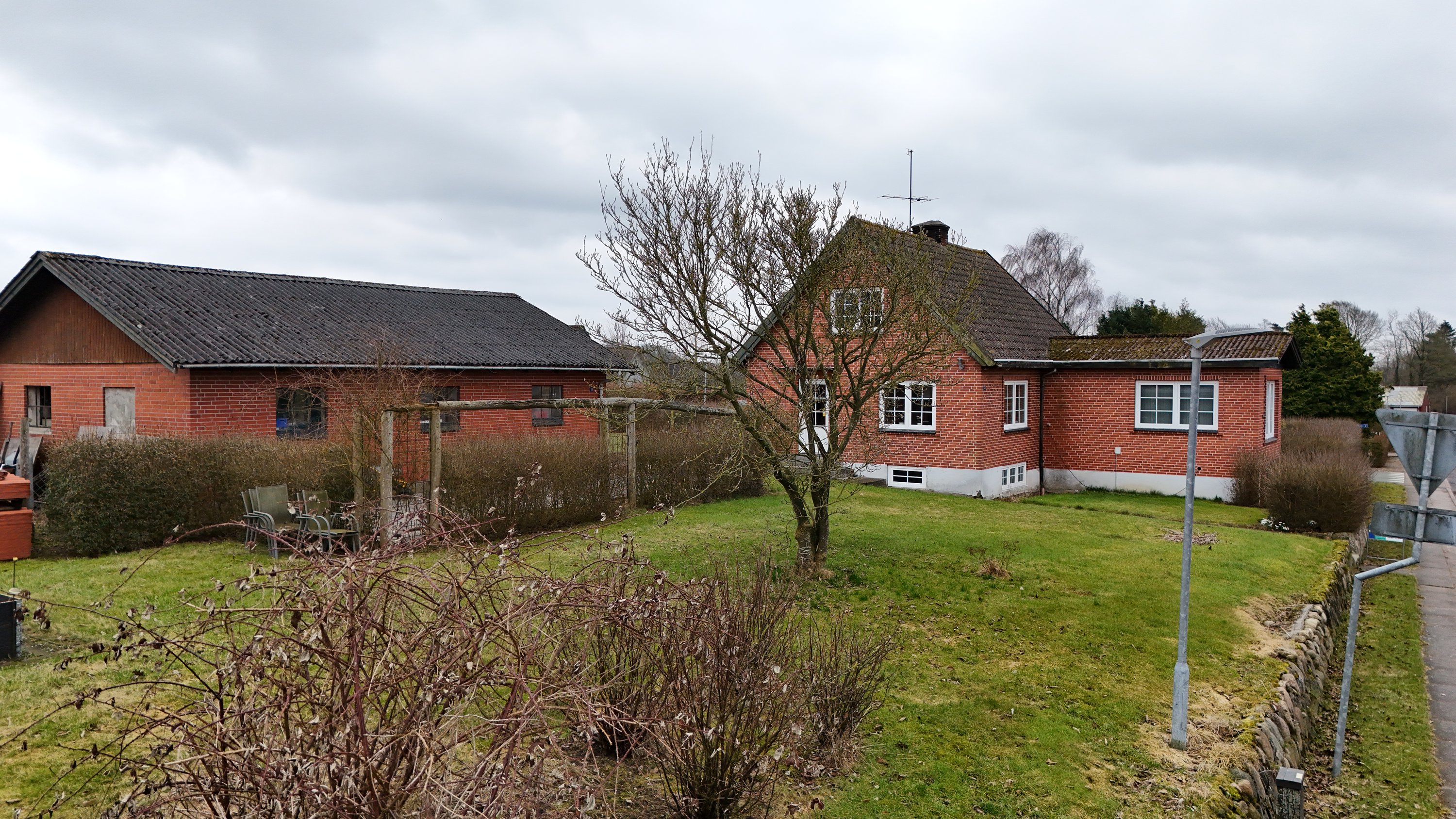 Fremhævet drone billede i fuldskærmstilstand. Billede af Søndermarksvej 13+11, Stenild, 9500 Hobro