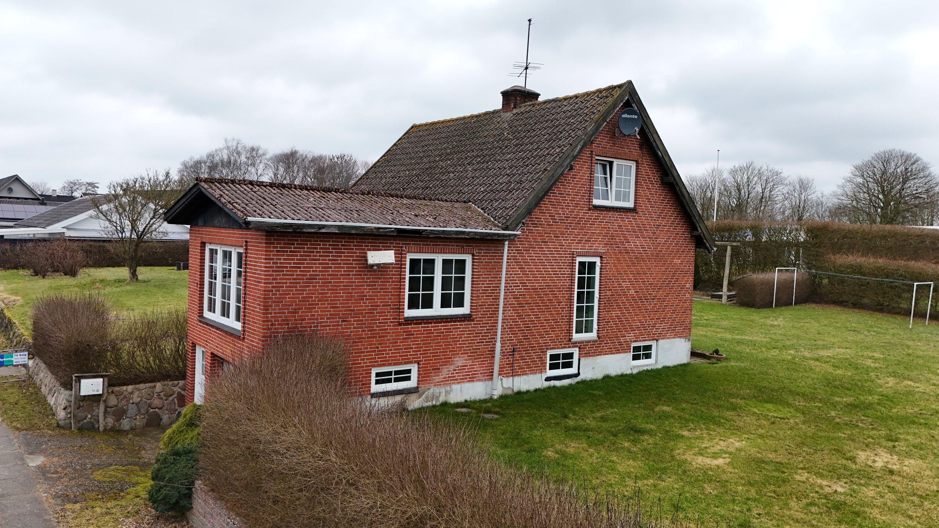 Fremhævet drone billede i fuldskærmstilstand. Billede af Søndermarksvej 13+11, Stenild, 9500 Hobro