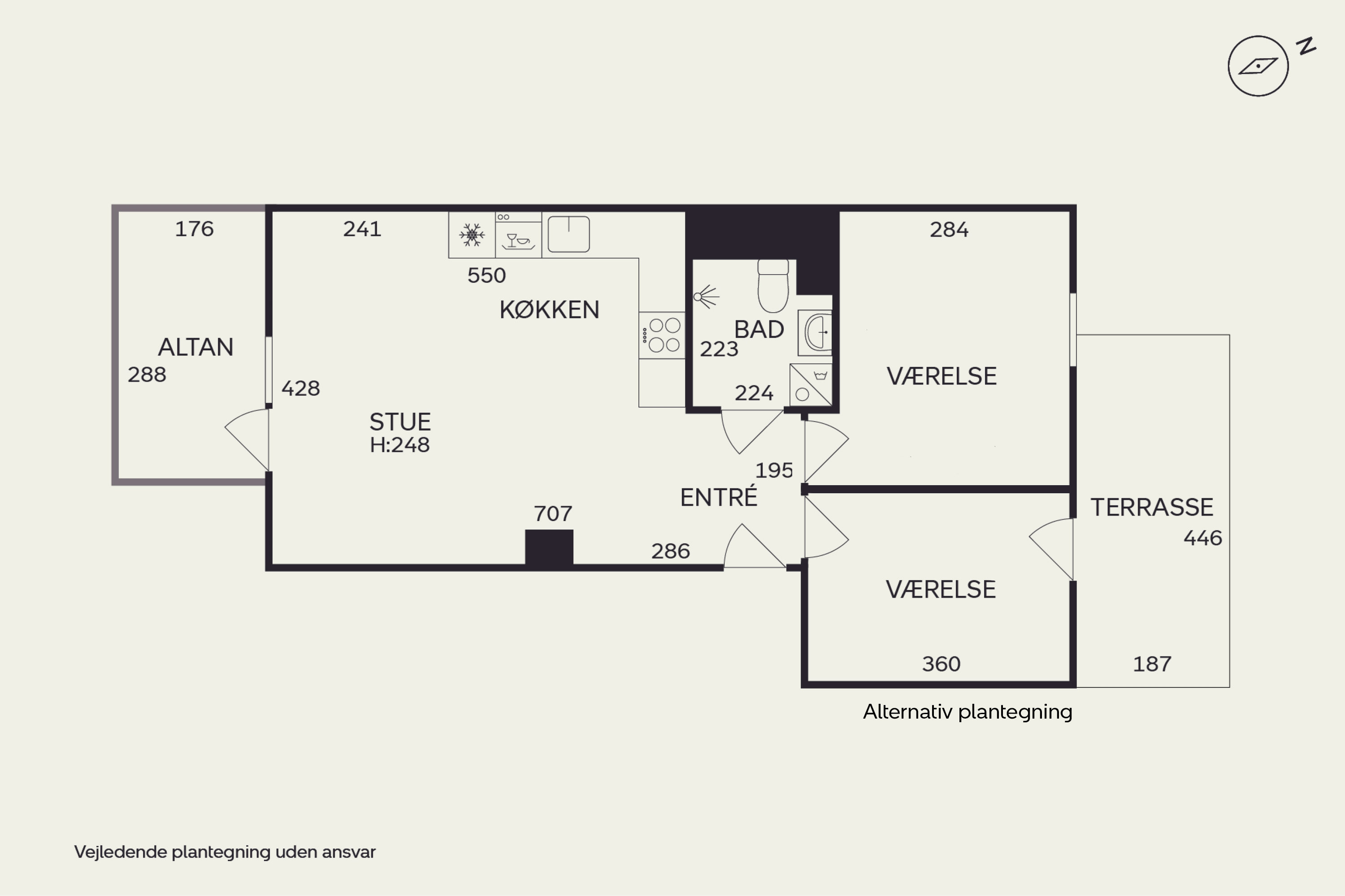 Plantegninger billede af Mjølnerparken 46, st.. th., 2200 København N