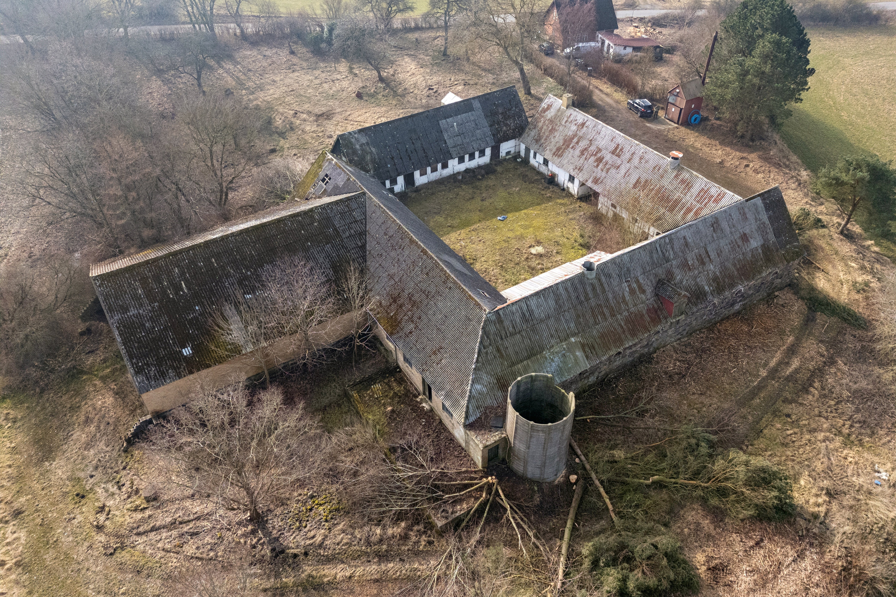 Fremhævet luftfoto billede i fuldskærmstilstand. Billede af Sørningevej 11A, Brokøb, 4450 Jyderup