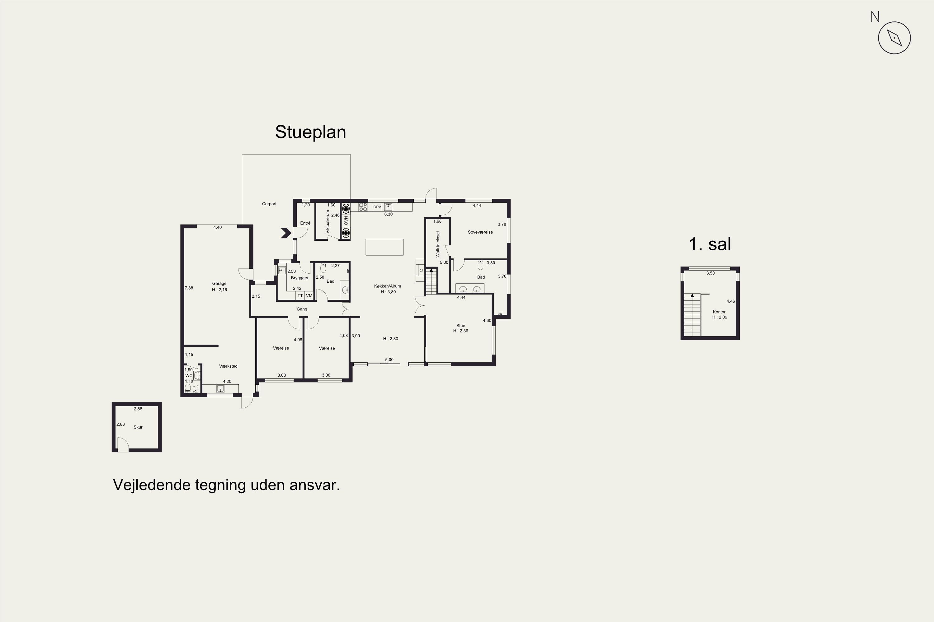 Plantegninger billede af Vesterhåb 55, 8300 Odder