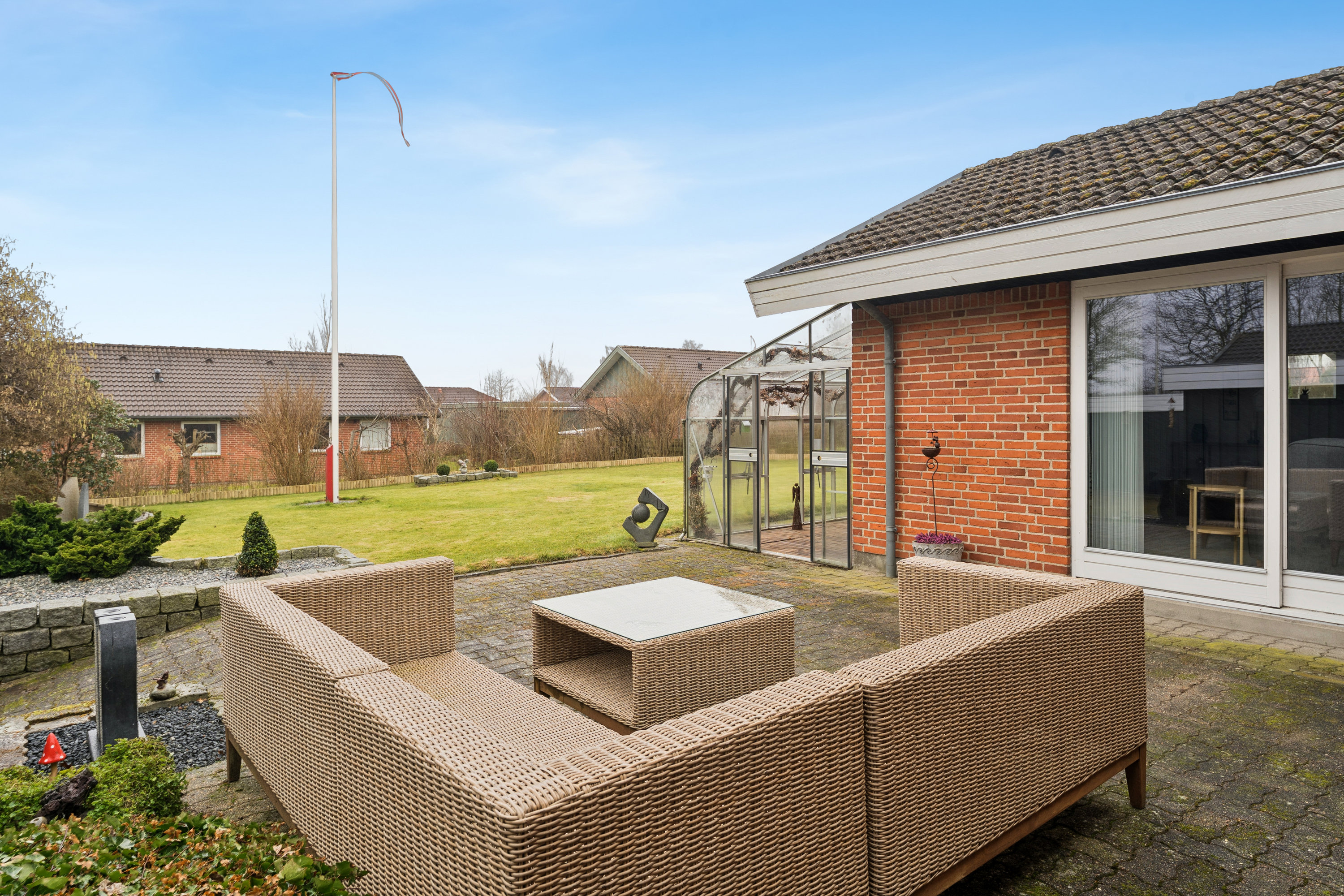 Fremhævet terrasse billede i fuldskærmstilstand. Billede af Stendiget 3, 8850 Bjerringbro