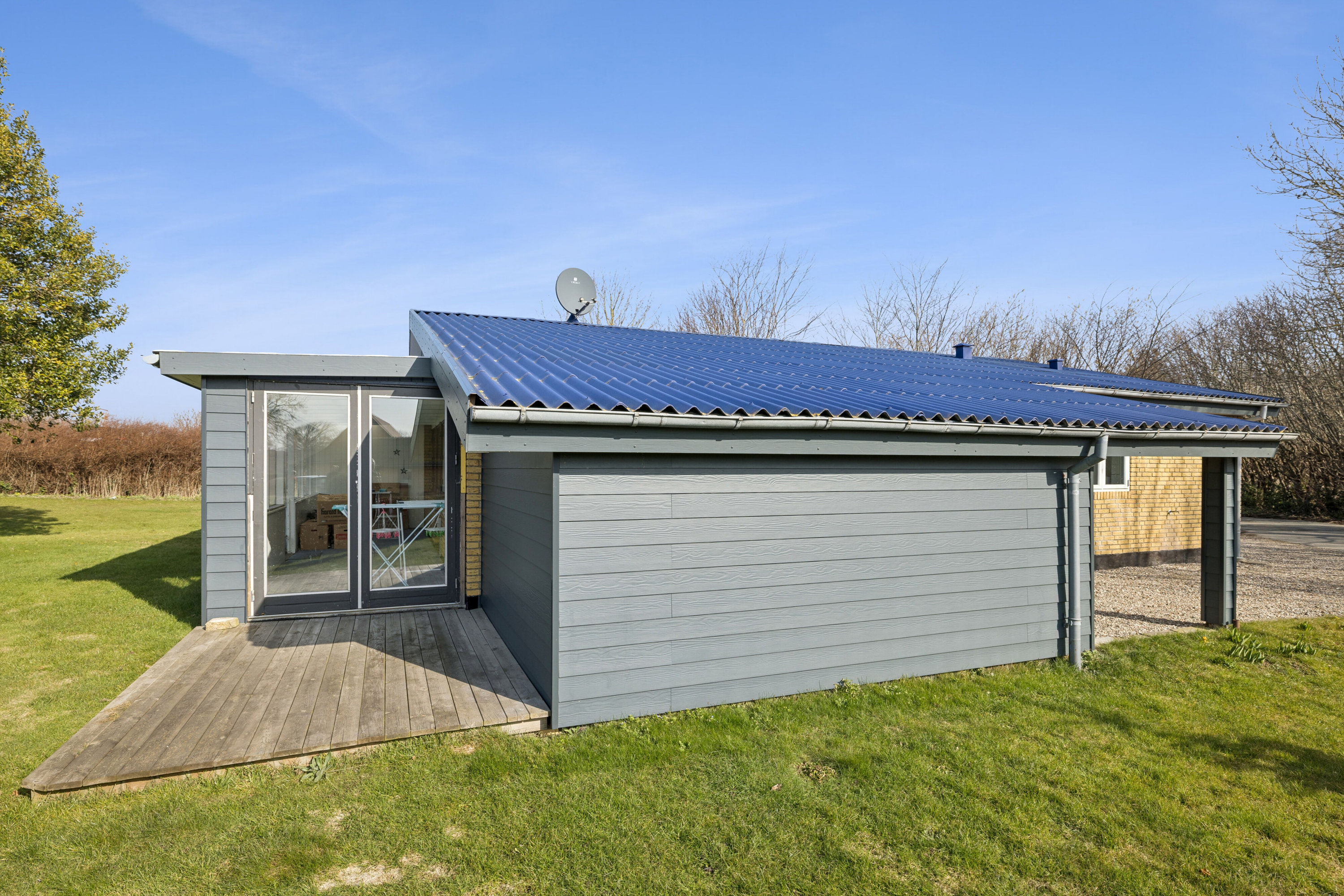 Fremhævet set fra haven billede i fuldskærmstilstand. Billede af Viebæltet 35, 5900 Rudkøbing