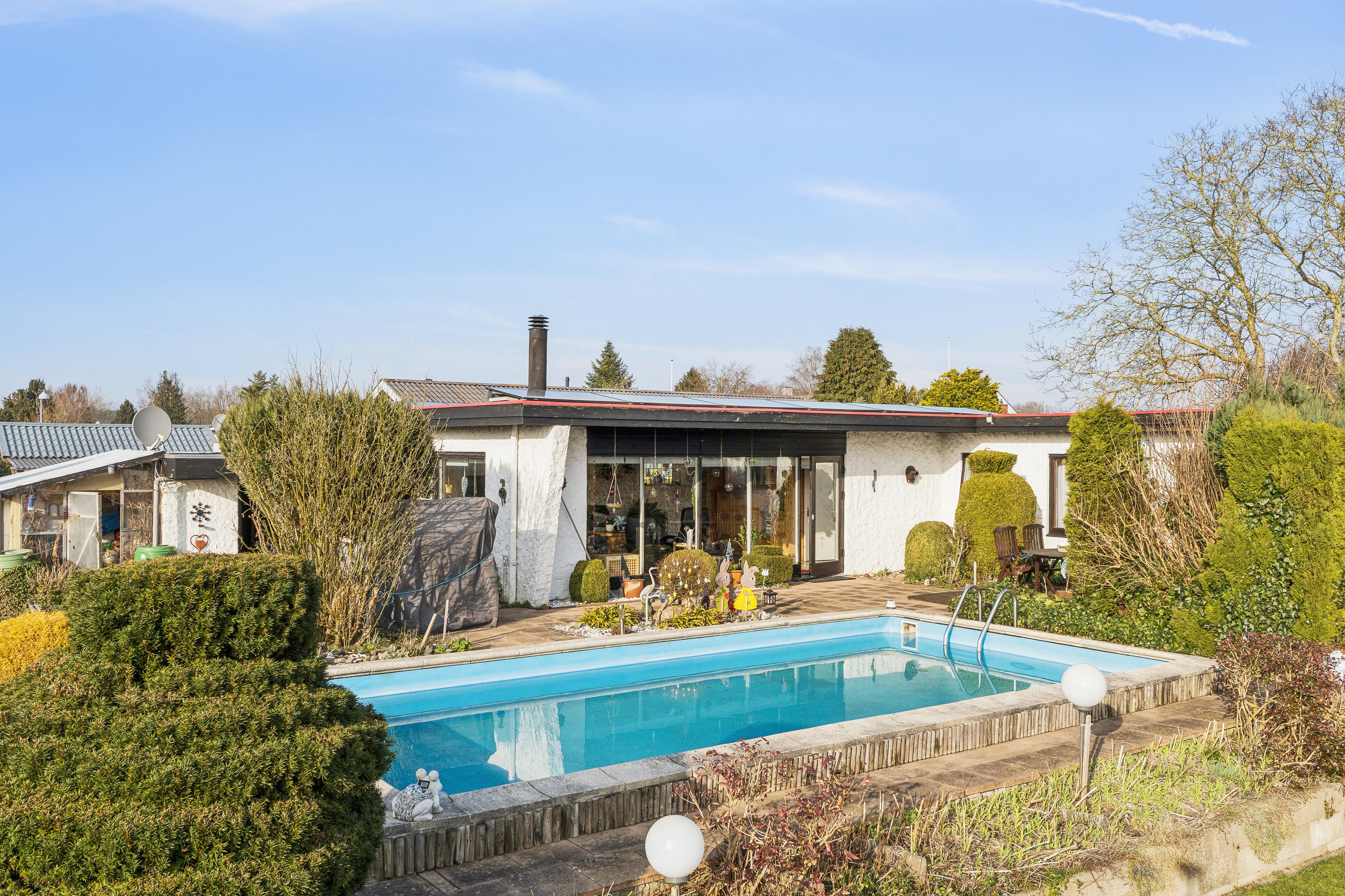 Fremhævet swimmingpool billede i fuldskærmstilstand. Billede af Skovglimt 31, 6340 Kruså