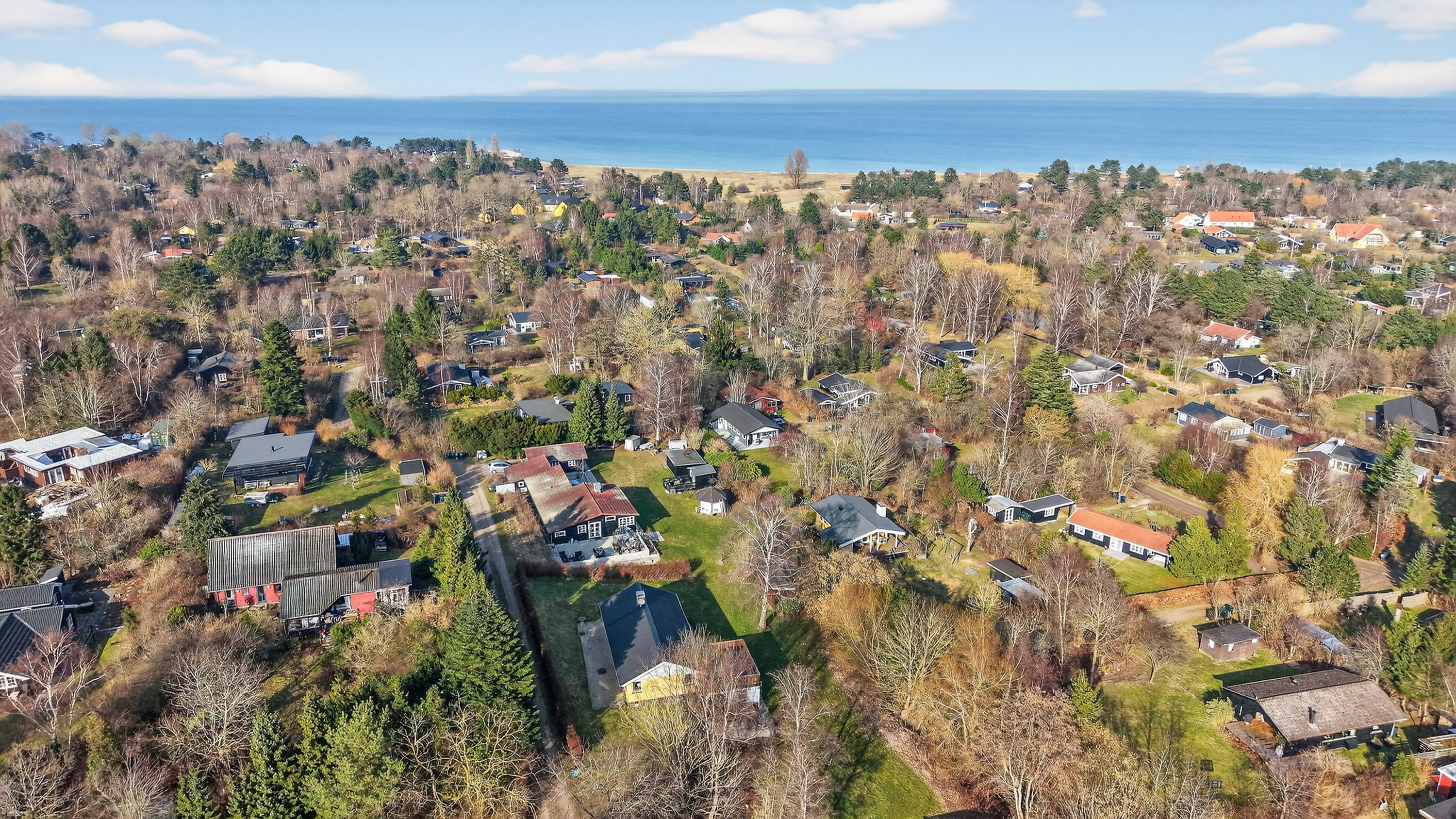 Fremhævet luftfoto billede i fuldskærmstilstand. Billede af Hertasvej 15, Nyrup, 4500 Nykøbing Sj