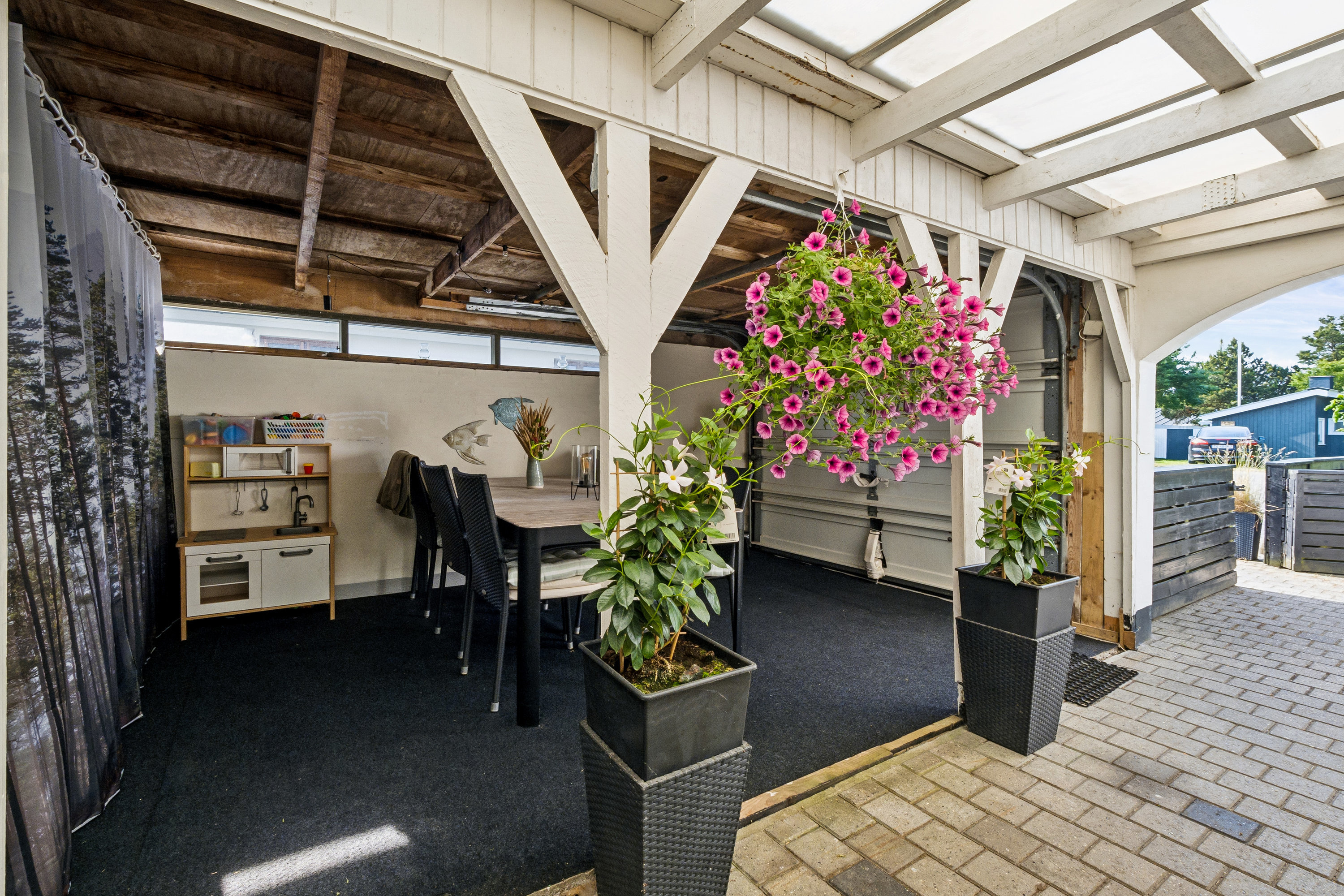 Fremhævet overdækket terrasse billede i fuldskærmstilstand. Billede af Gravesensvej 11, Vorupør, 7700 Thisted