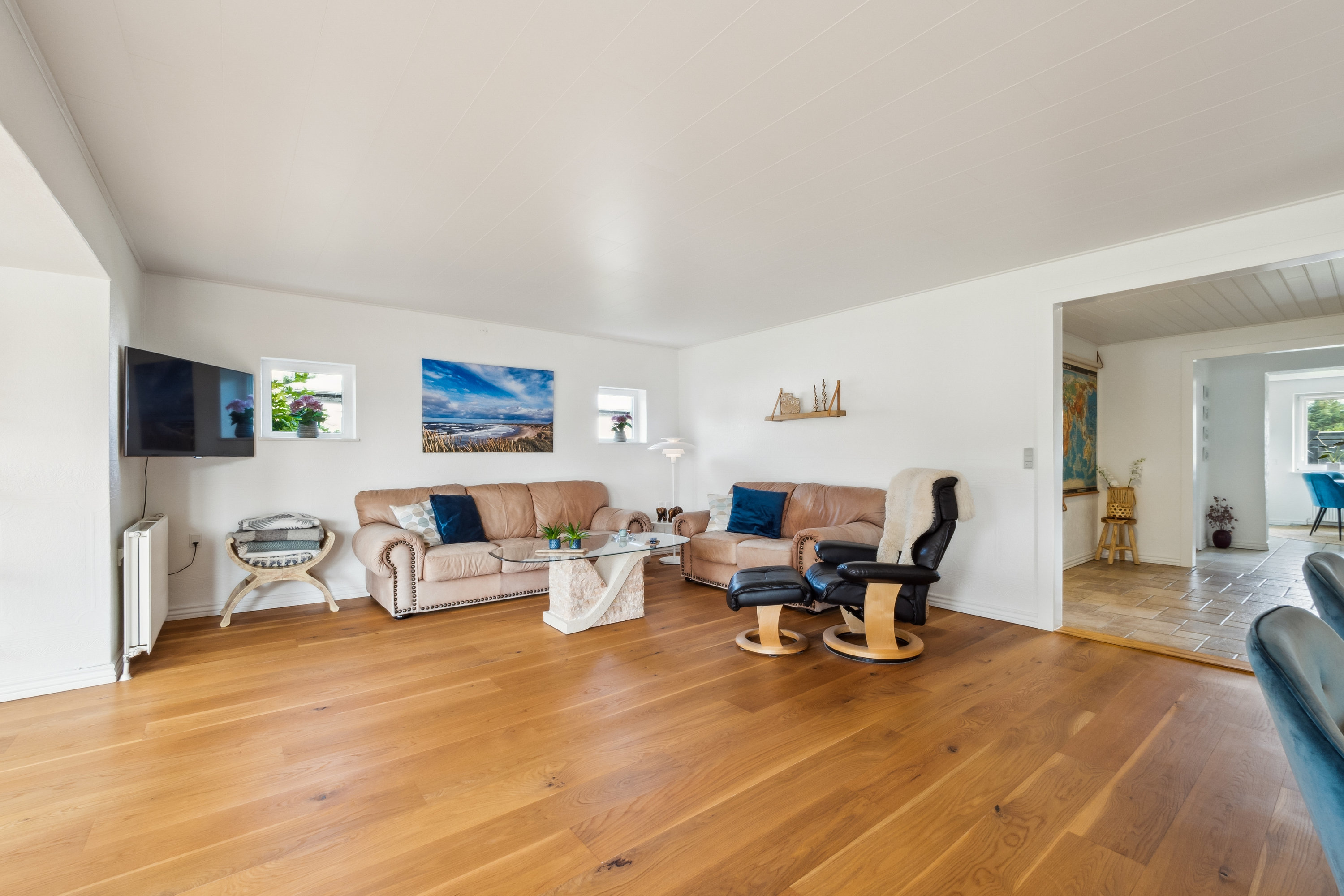 Fremhævet stue billede i fuldskærmstilstand. Billede af Gravesensvej 11, Vorupør, 7700 Thisted