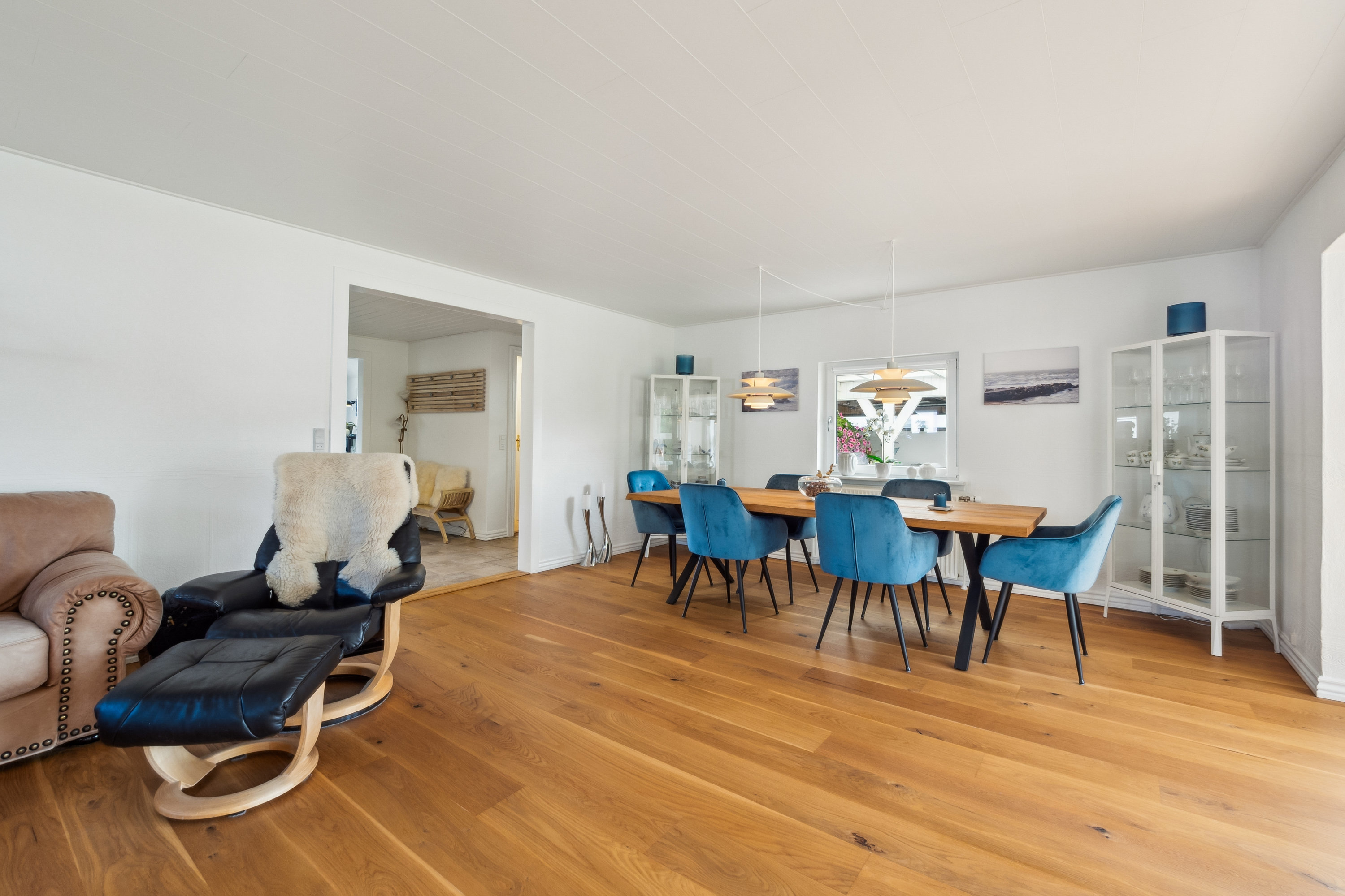 Fremhævet stue billede i fuldskærmstilstand. Billede af Gravesensvej 11, Vorupør, 7700 Thisted