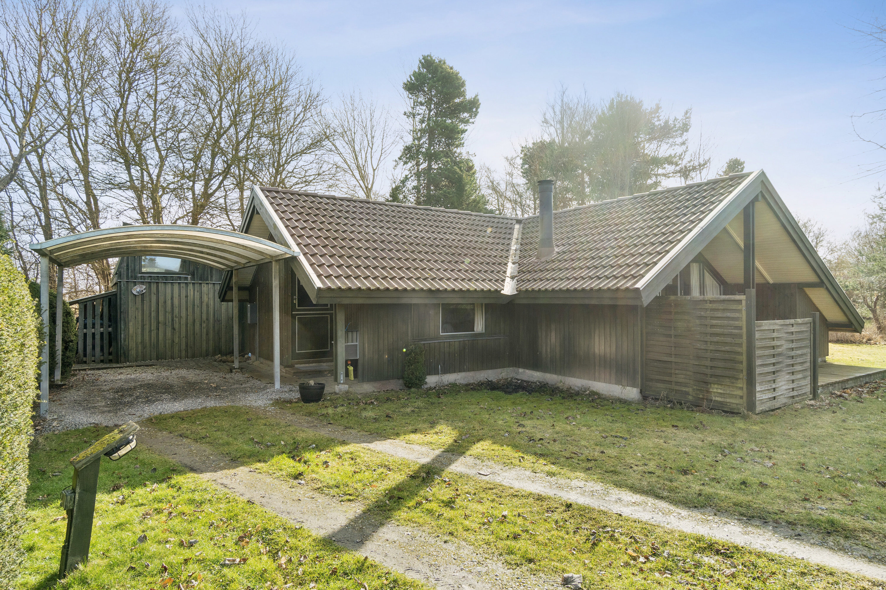 Fremhævet set fra haven billede i fuldskærmstilstand. Billede af Gulspurvevej 4, Ll Kongsmark, 4200 Slagelse