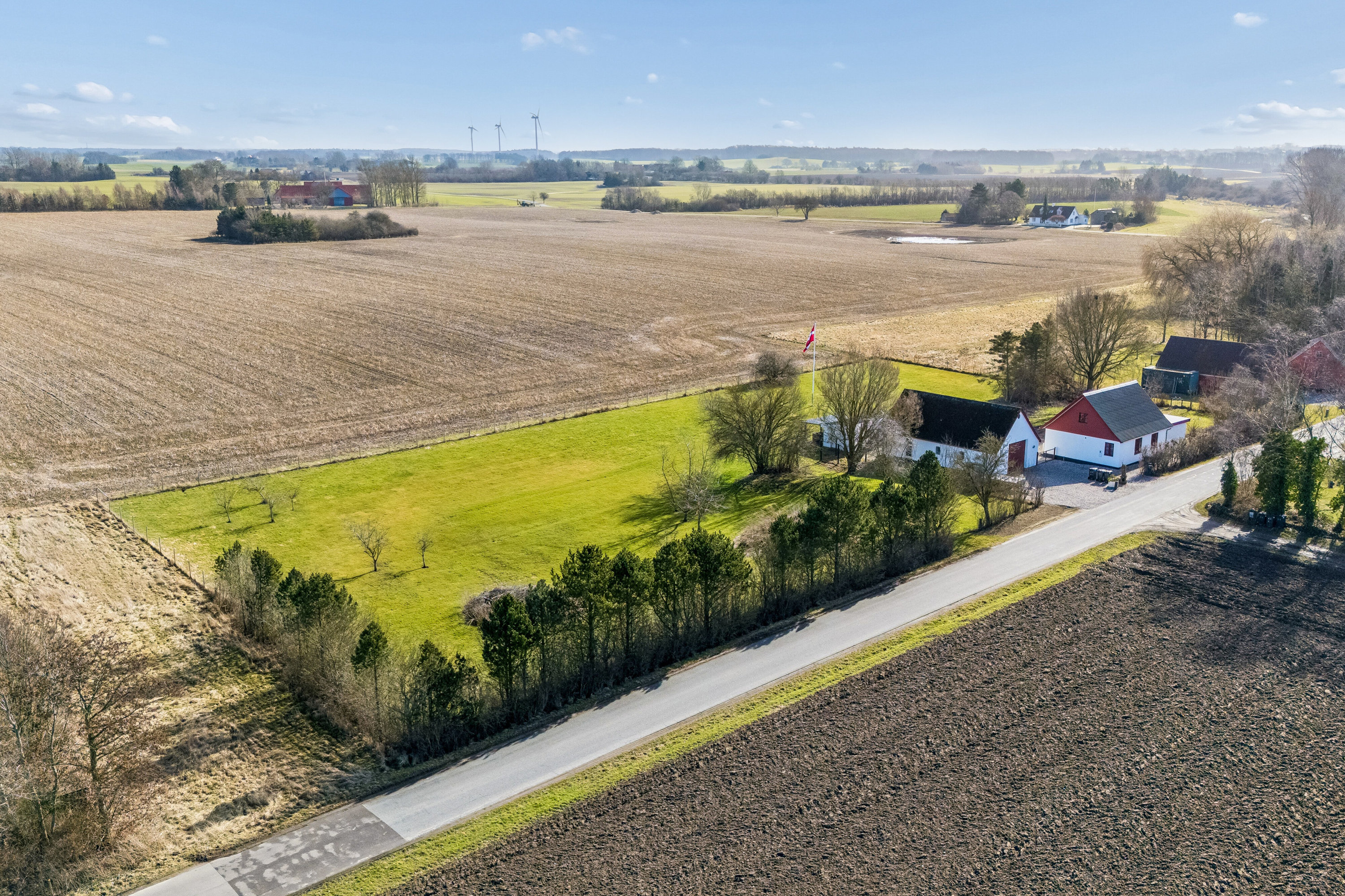 Fremhævet luftfoto billede i fuldskærmstilstand. Billede af Langetoftevej 17, Agerup, 4700 Næstved