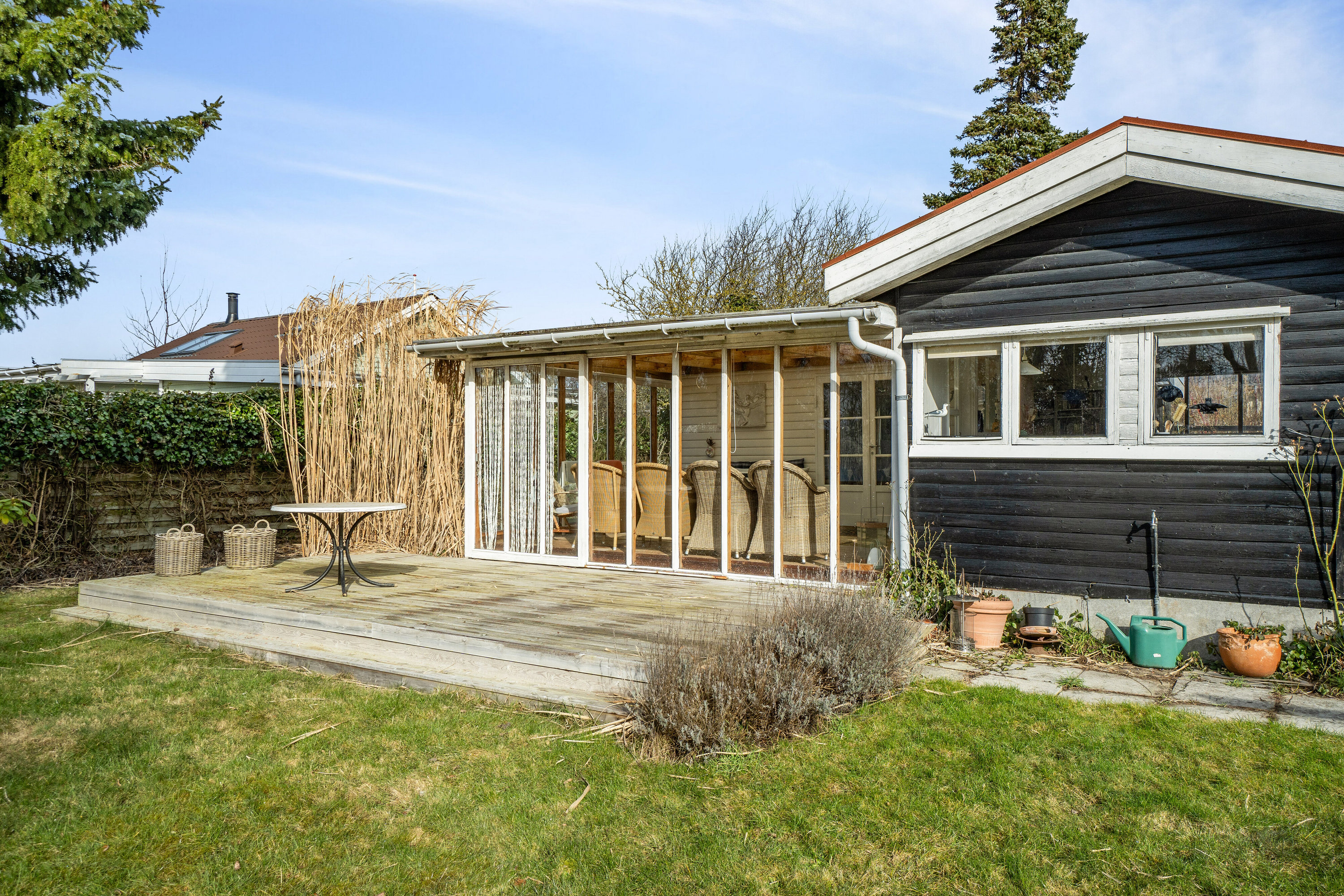 Fremhævet set fra haven billede i fuldskærmstilstand. Billede af Skovsangervej 8, St Kongsmark, 4200 Slagelse