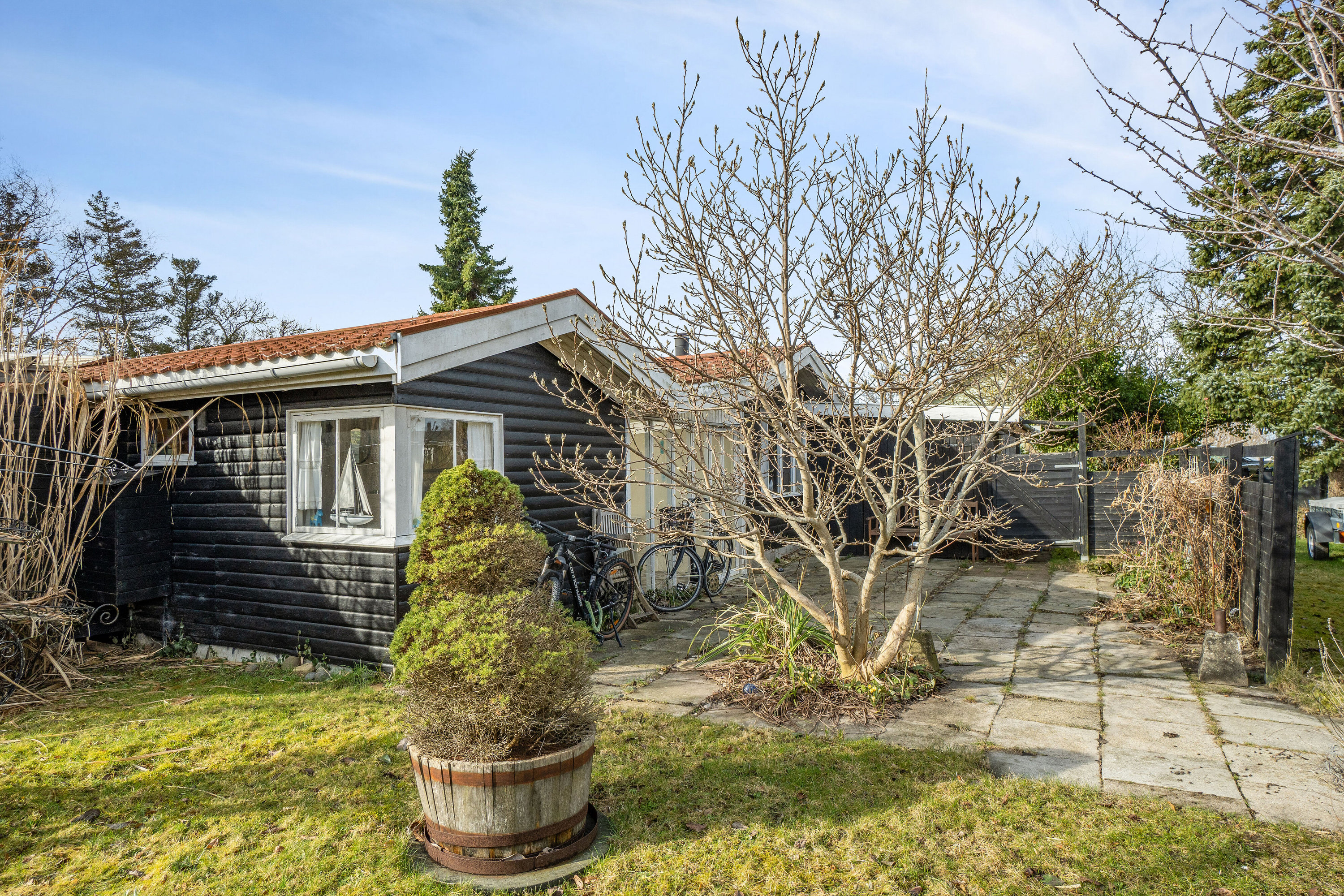 Fremhævet set fra haven billede i fuldskærmstilstand. Billede af Skovsangervej 8, St Kongsmark, 4200 Slagelse